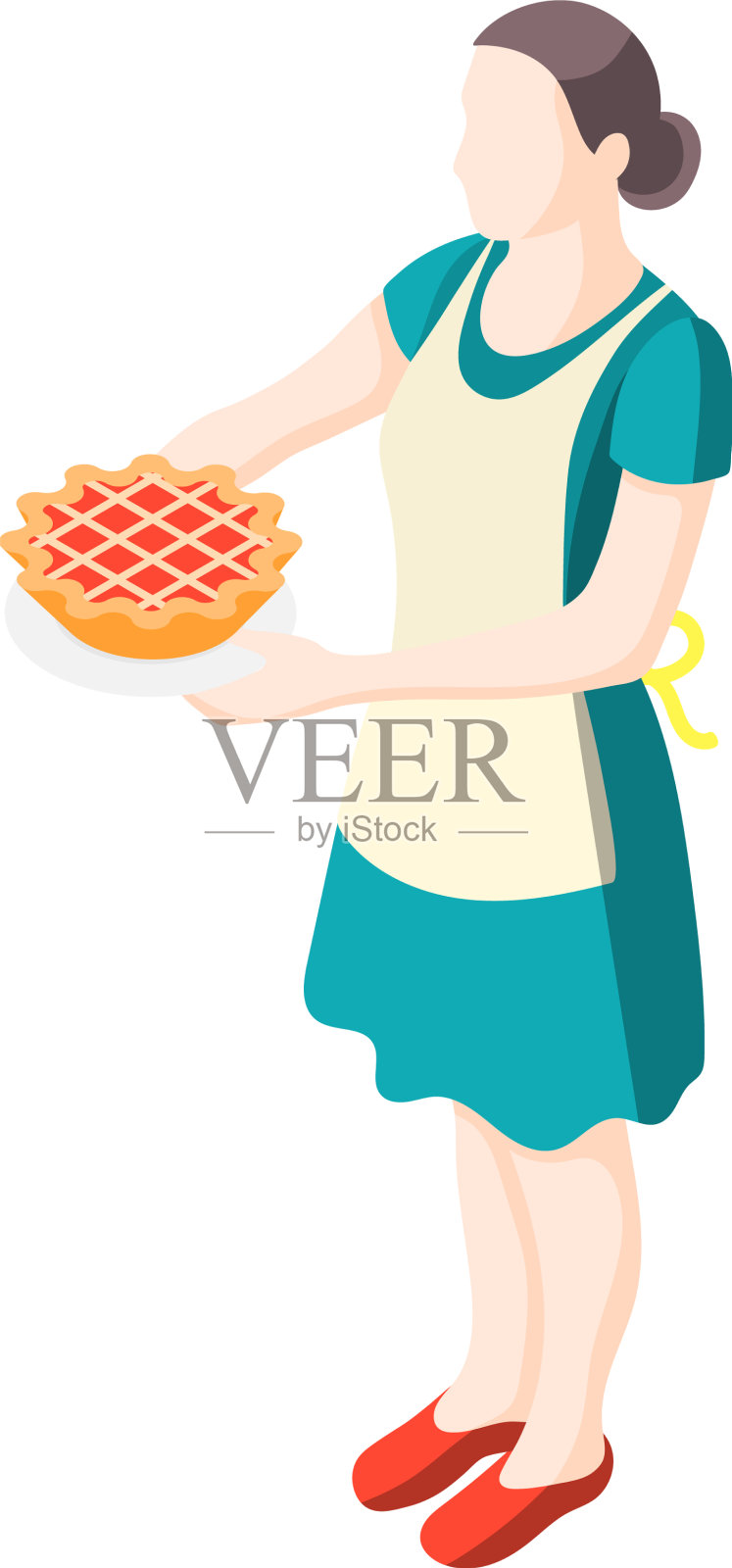 主妇等距图标设计元素图片