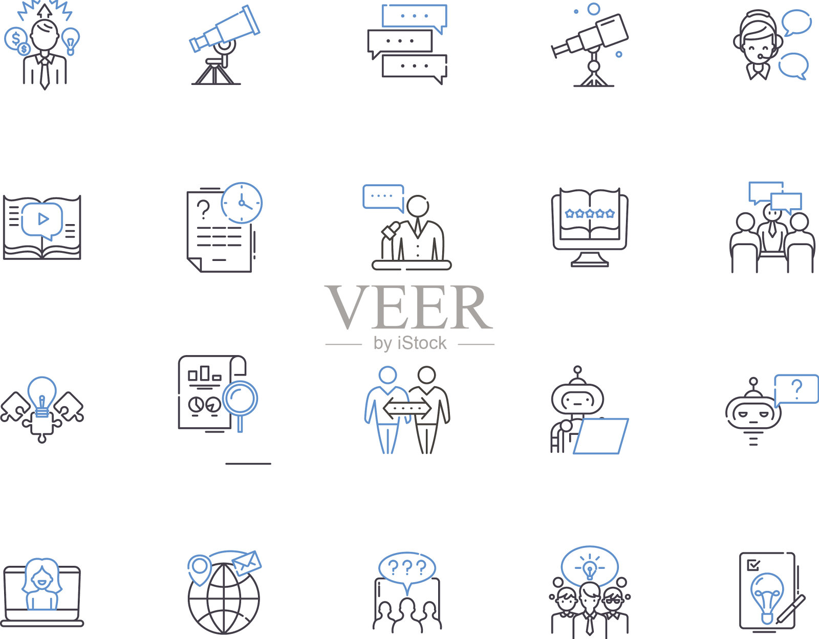 问题和答案概述图标收集图标素材