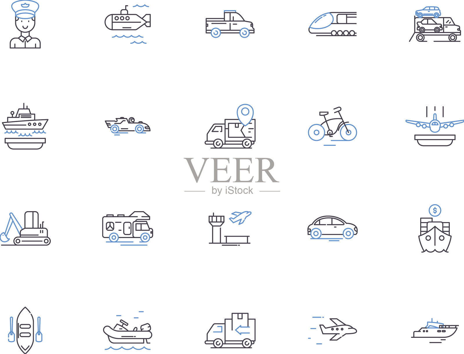 运输集大纲图标收集运输图标素材