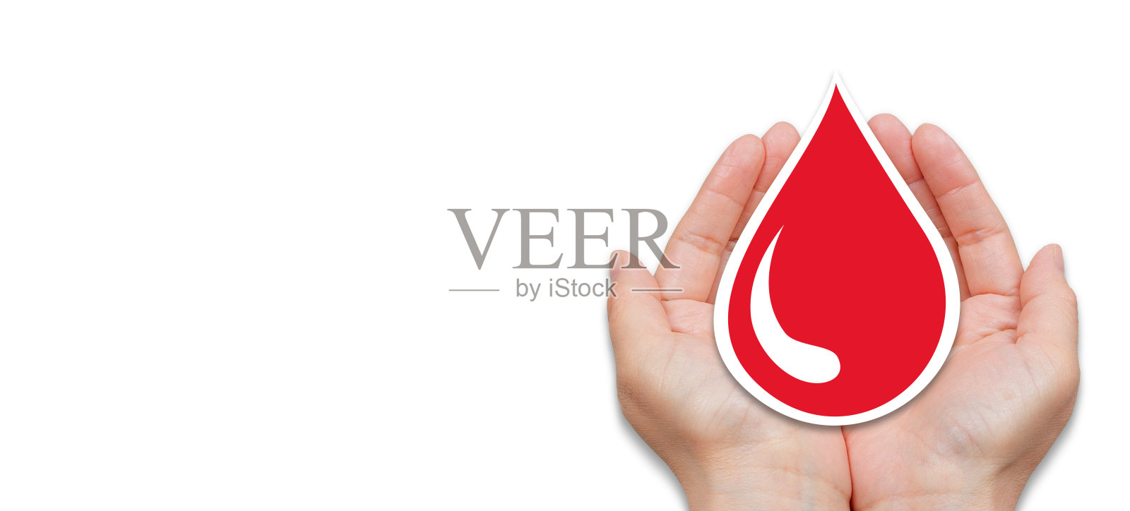 白色背景上的献血概念照片摄影图片