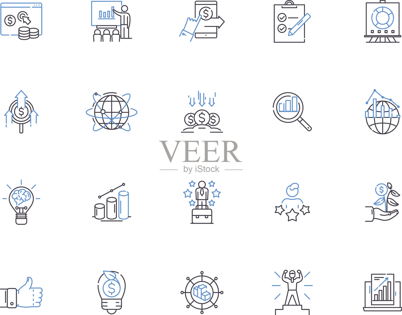 效率大纲图标收集效率高图标素材