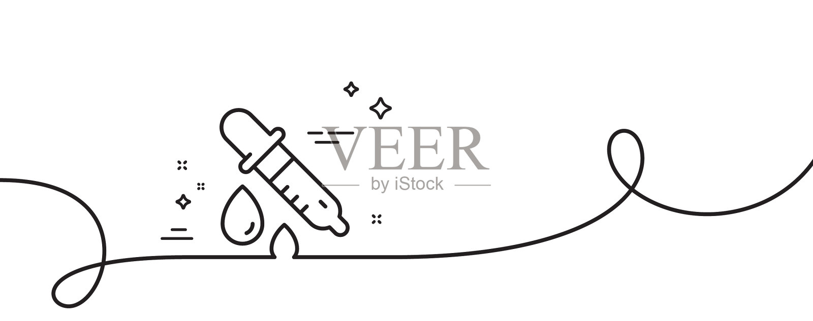 化学移液管线图标实验室标志设计元素图片