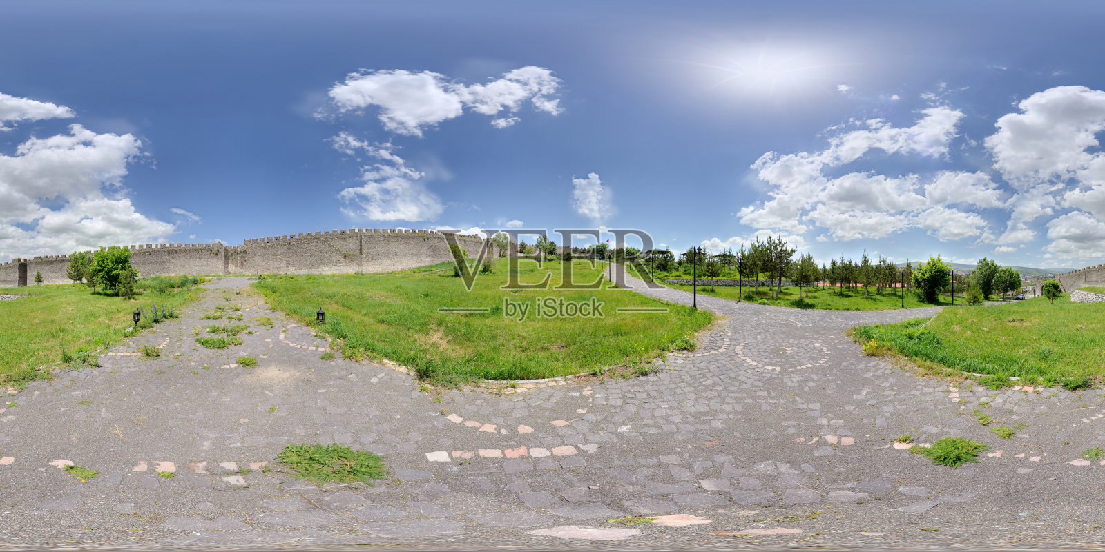 阿达汉城堡全景360度拍摄照片摄影图片