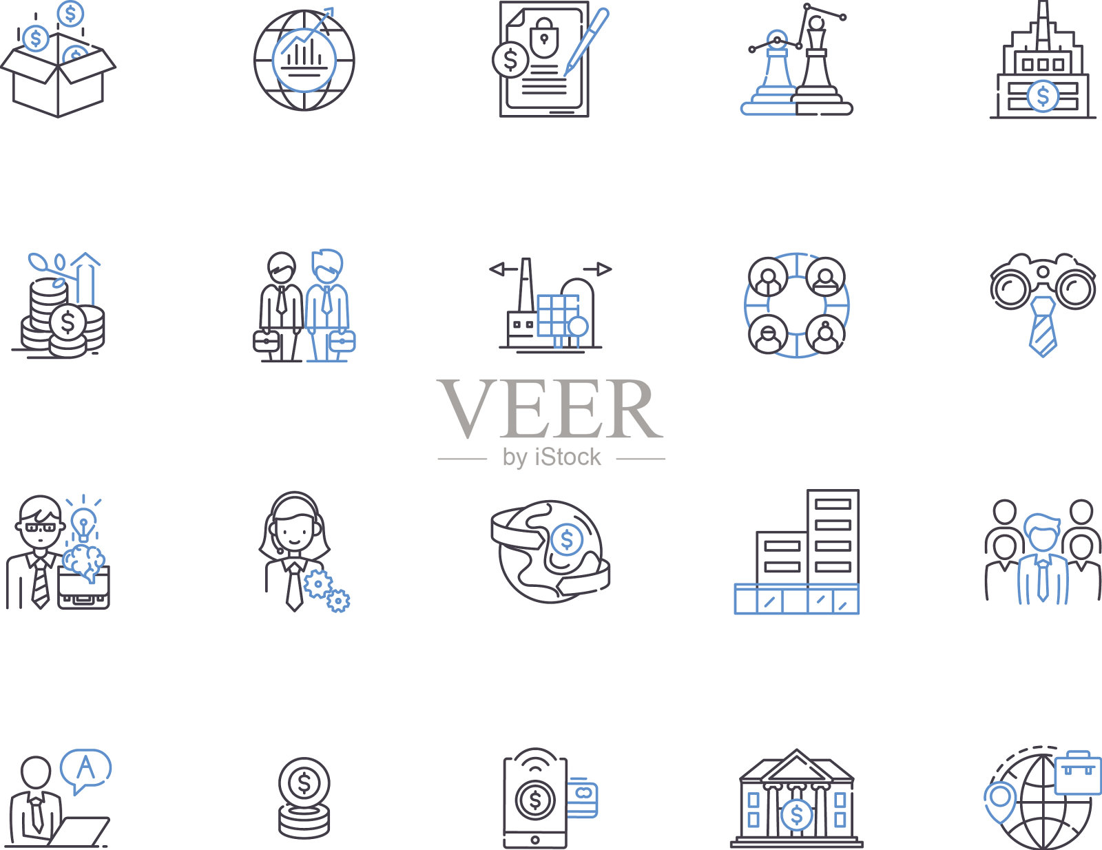 全球化概要图标集合图标素材