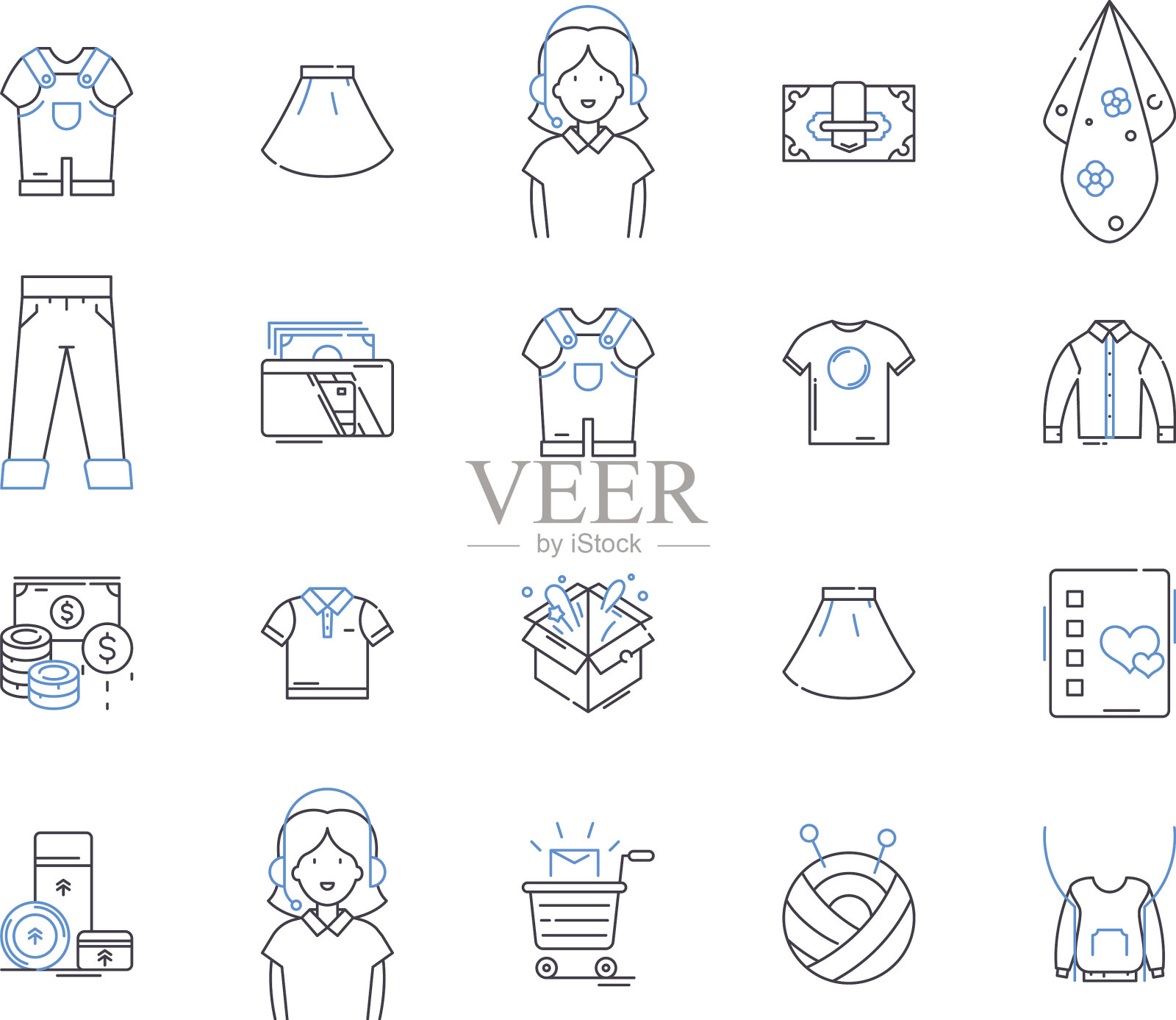 零售销售大纲图标收集商店图标素材