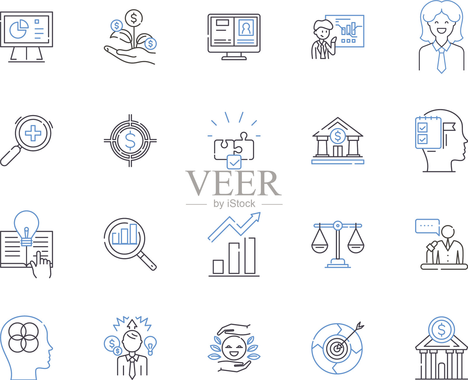 小额信贷概述图标收集图标素材