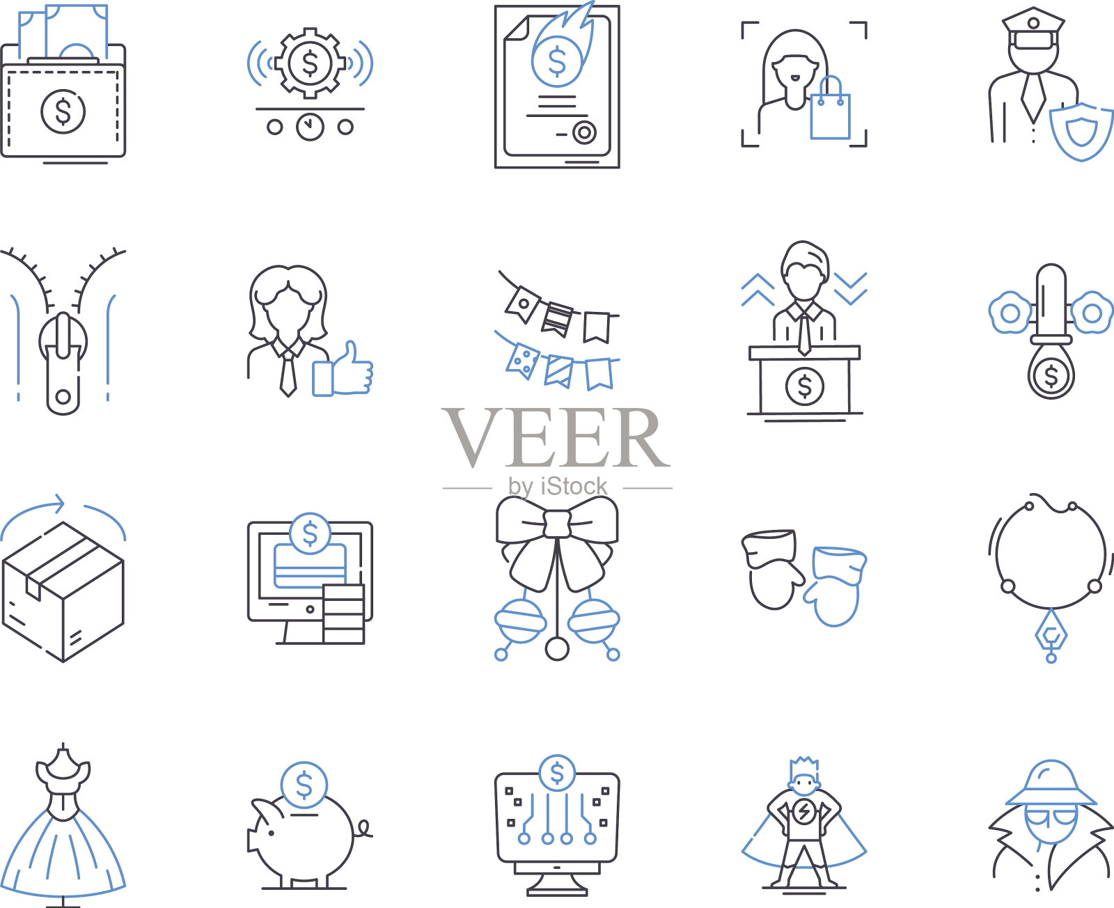 时装制作大纲图标收藏图标素材