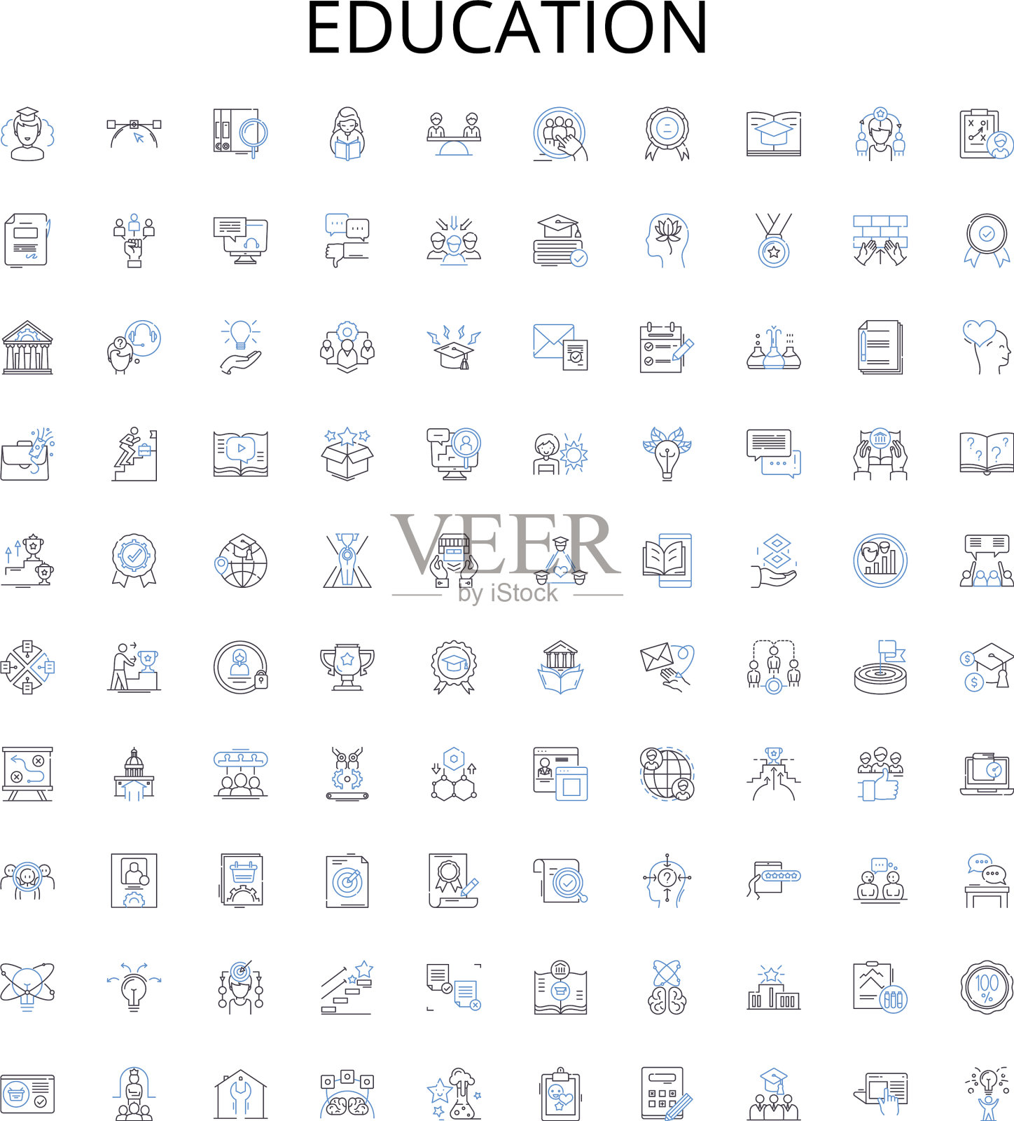 教育大纲图标收集学习图标素材