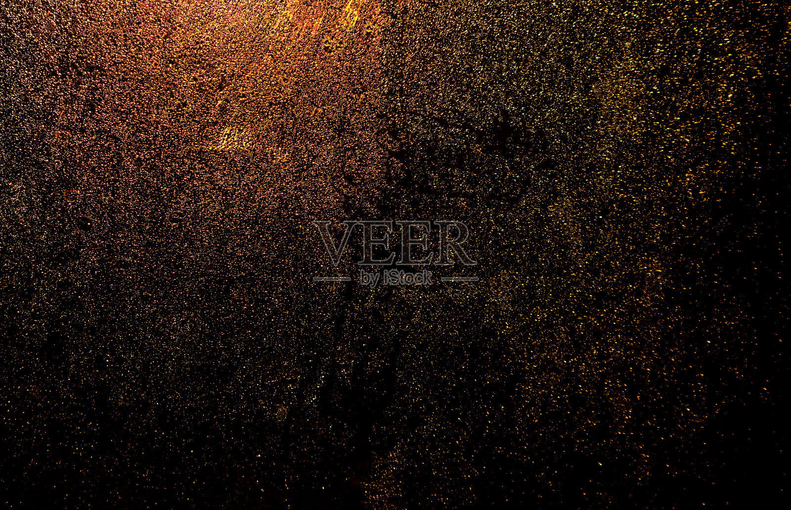 黑色，暗橙色，红棕色，闪亮的抽象背景与空间。闪烁发光的星星效果。比如外太空，夜空，宇宙。生锈，表面粗糙，有纹路。照片摄影图片