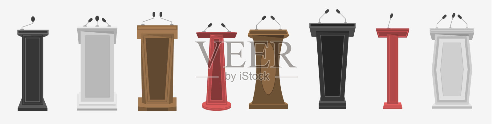 讲台上插画图片素材