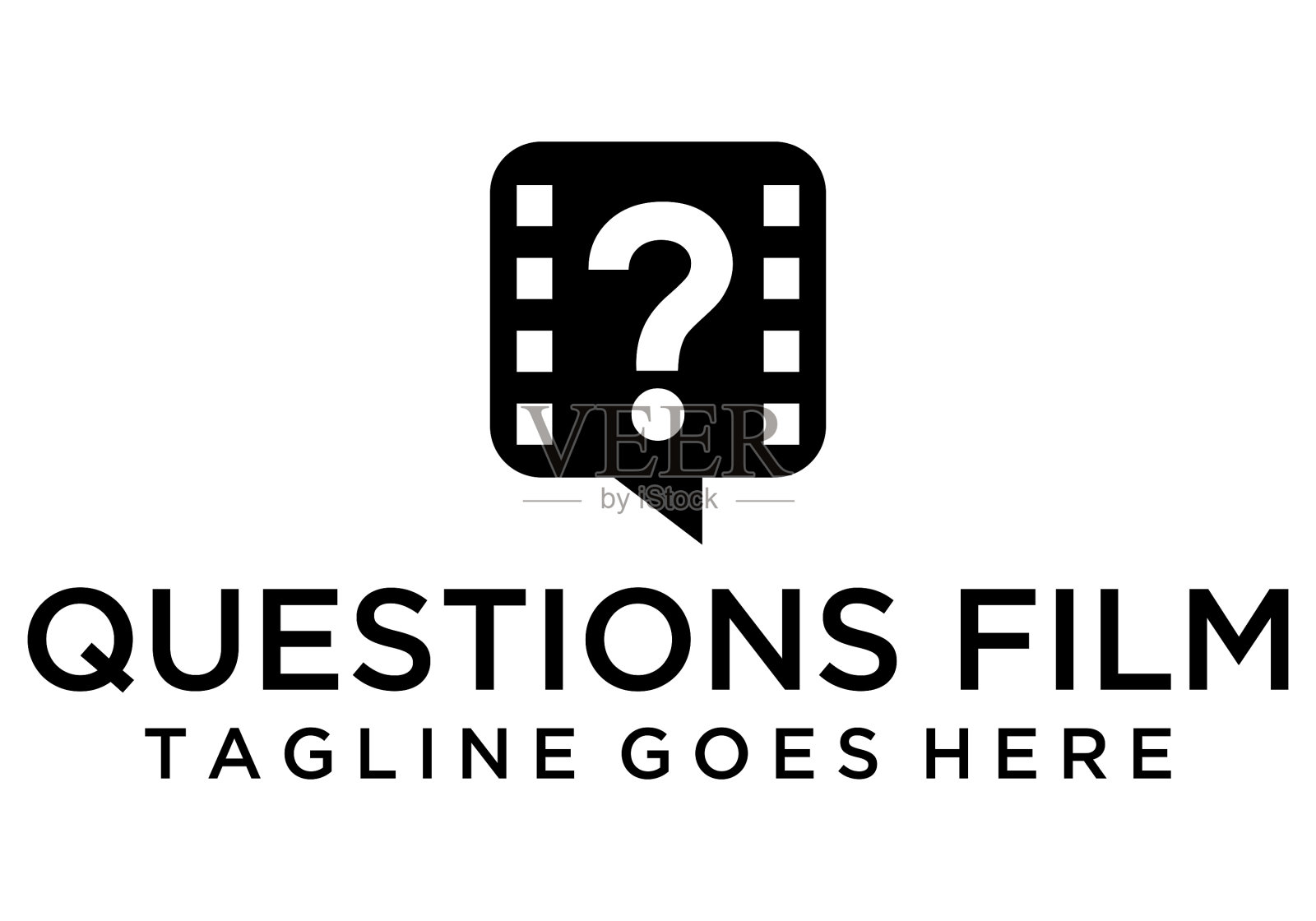 电影访谈Logo模板设计矢量插画图片素材