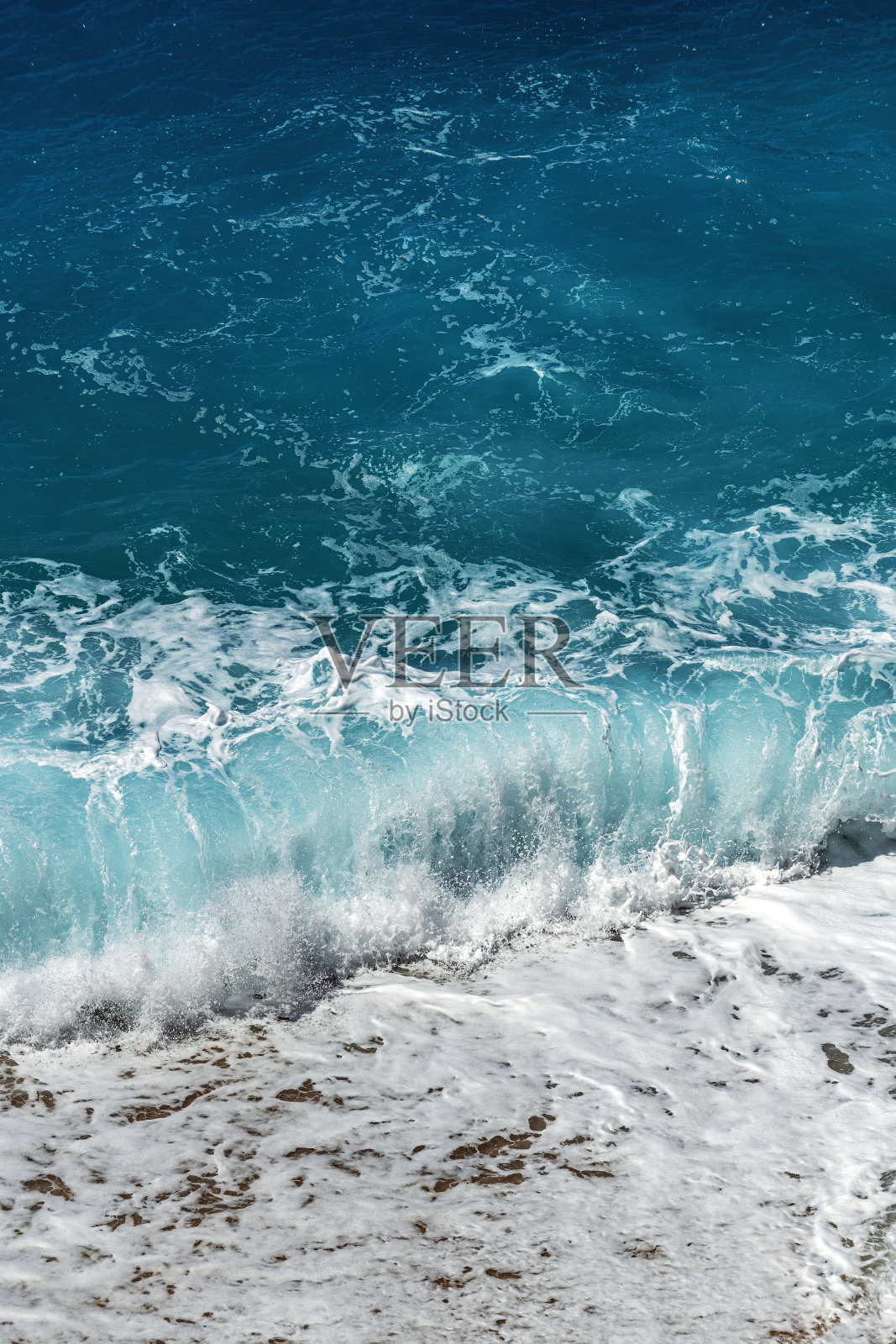 著名的卡普塔斯湾的海浪照片摄影图片