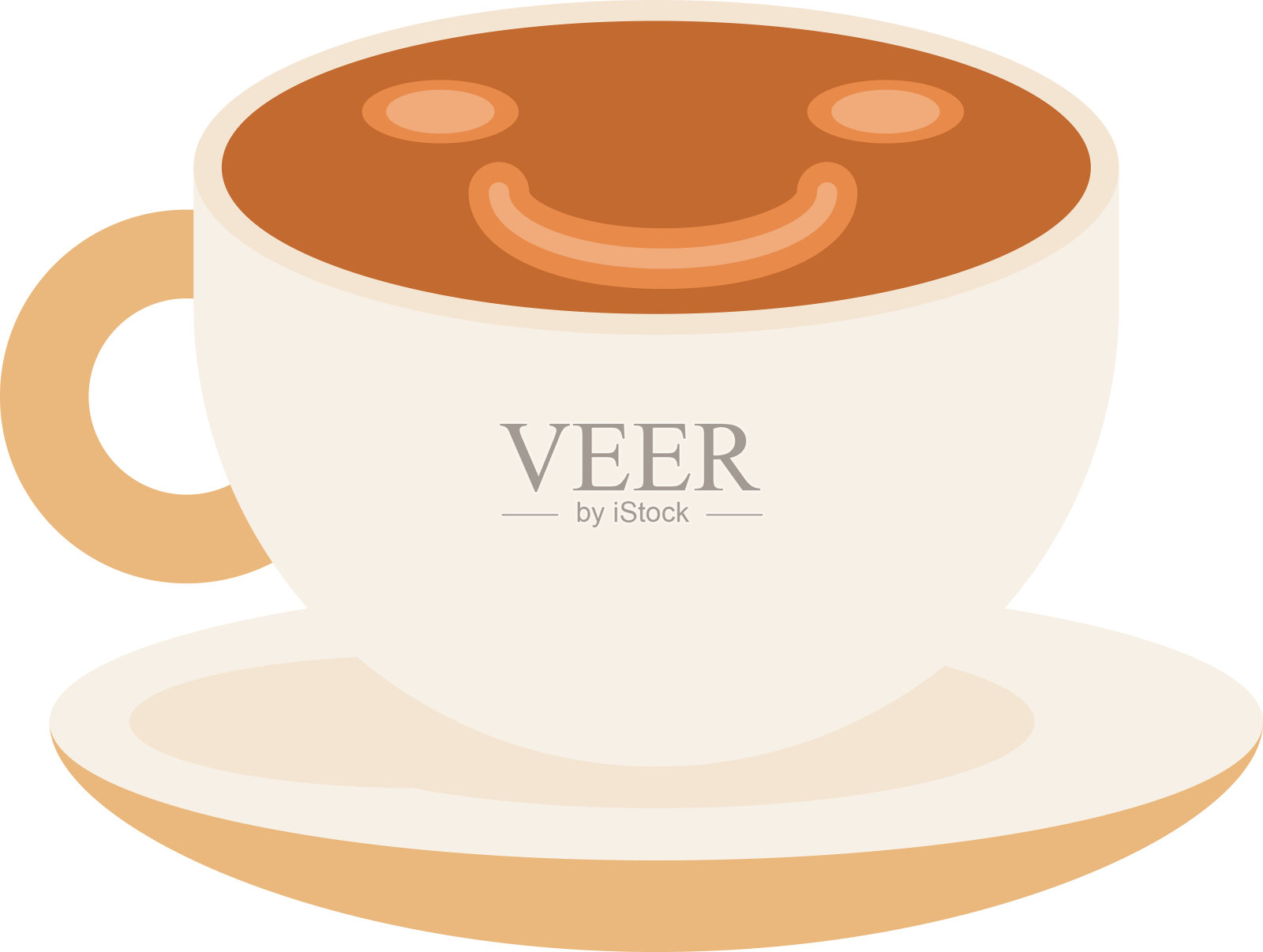 甜咖啡平粉彩插图插画图片素材