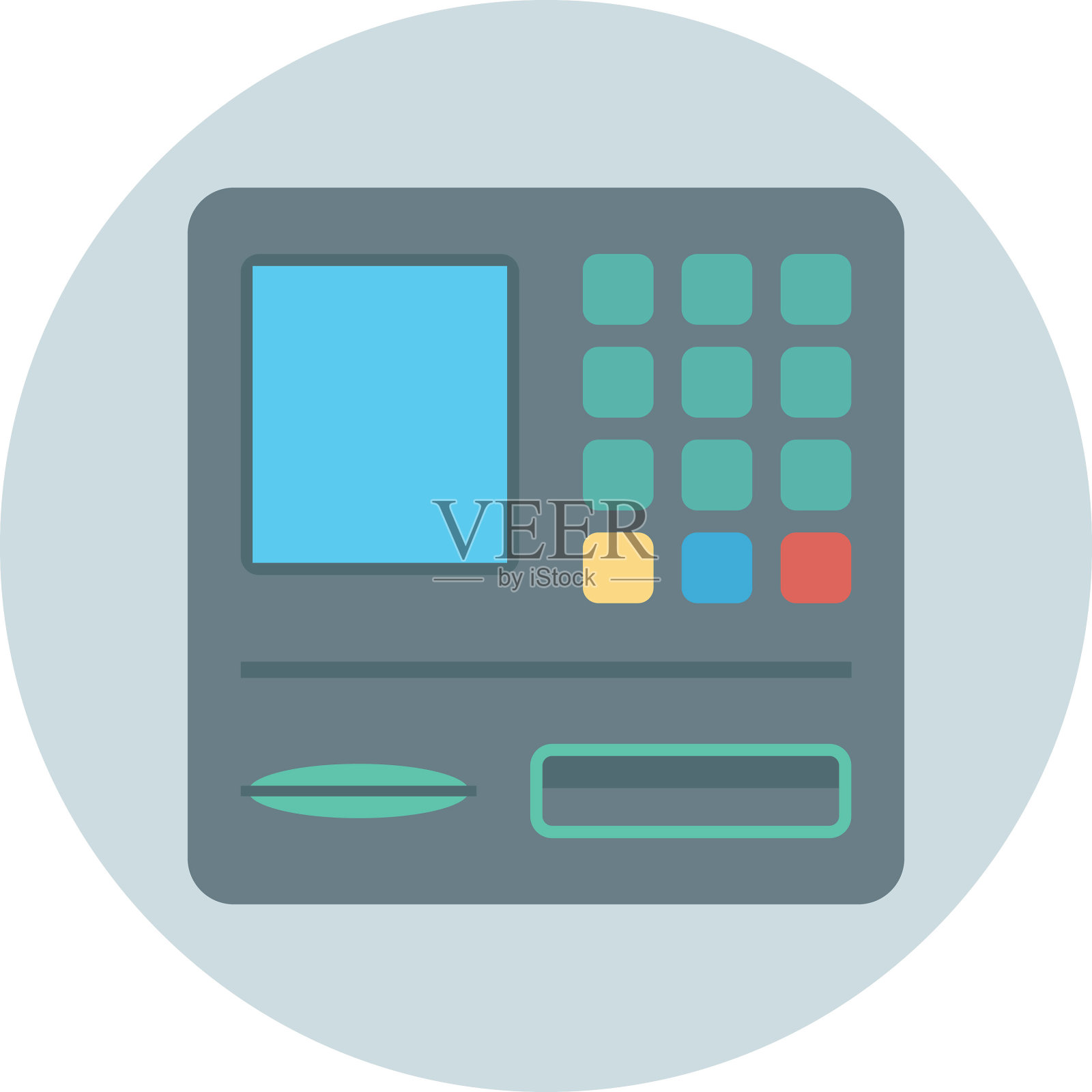 Atm机，Atm机隔离矢量图标，可以很容易地修改或编辑插画图片素材