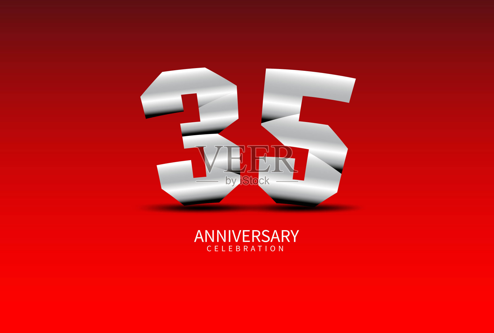 35周年庆典标志银矢量，35数字设计，35岁生日标志，标志类型数字，矢量周年庆祝，邀请卡，贺卡。标志编号插画图片素材