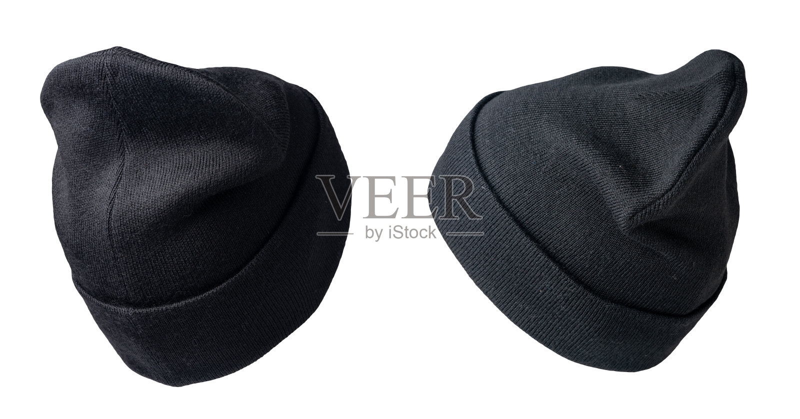 针织帽孤立在一个白色的背景。时髦的帽子。休闲风格的时尚配饰照片摄影图片