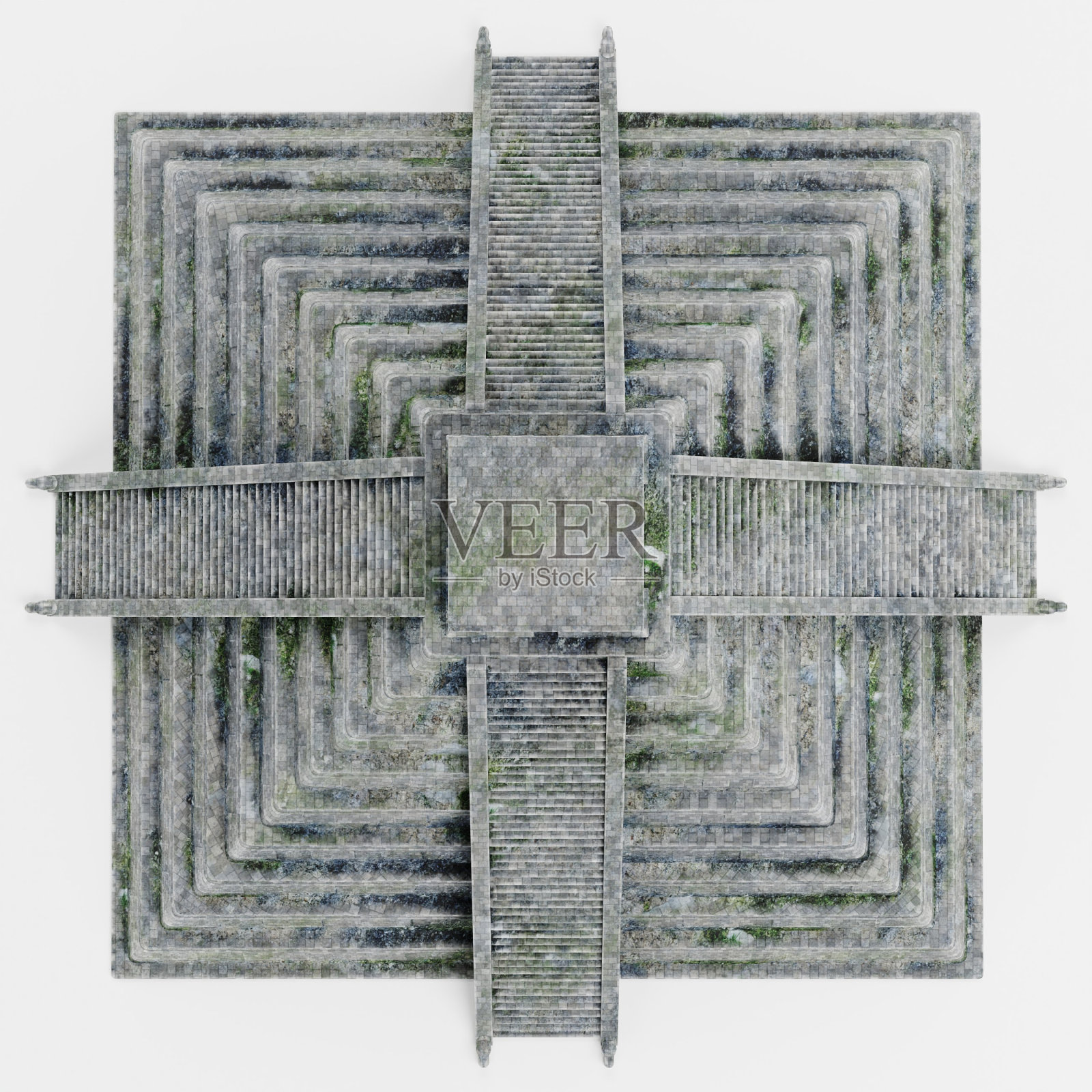 逼真的3D渲染玛雅金字塔照片摄影图片