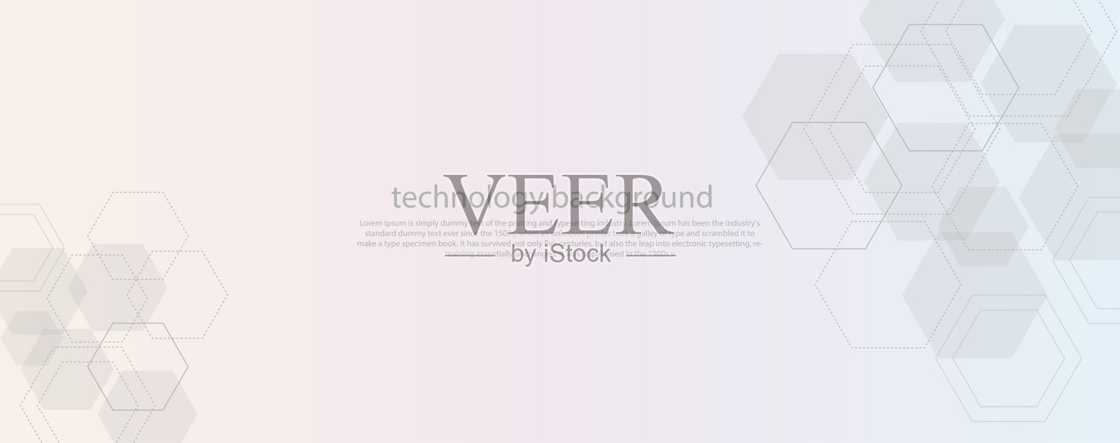 几何抽象背景与六边形元素。结构分子与通讯。科学、技术和医学理念。矢量图插画图片素材