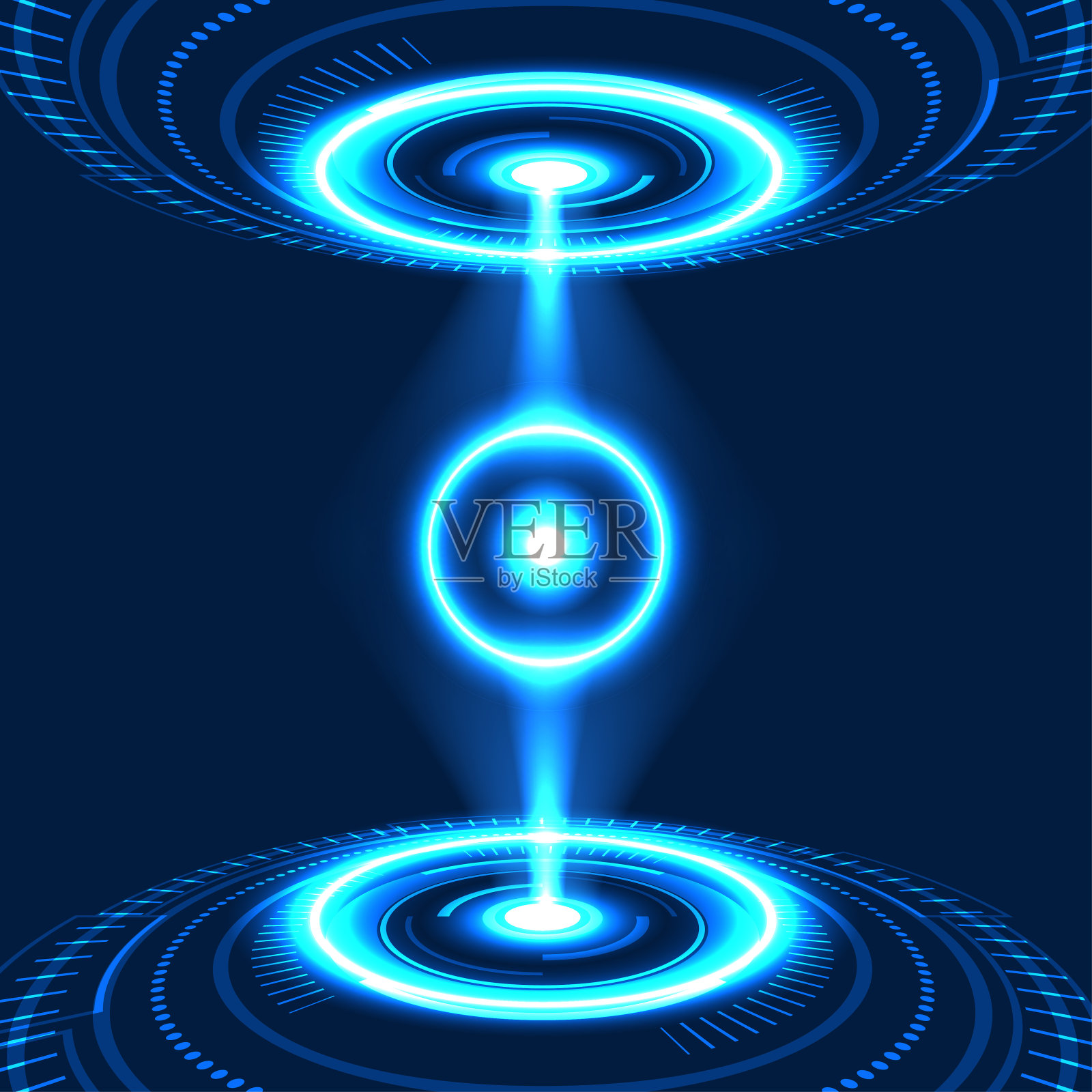 技术后台数据连接将internet网络中的数据带入使用。并且还转发了需要时间在短时间内进行组合的内容。科技圆带圆光插画图片素材