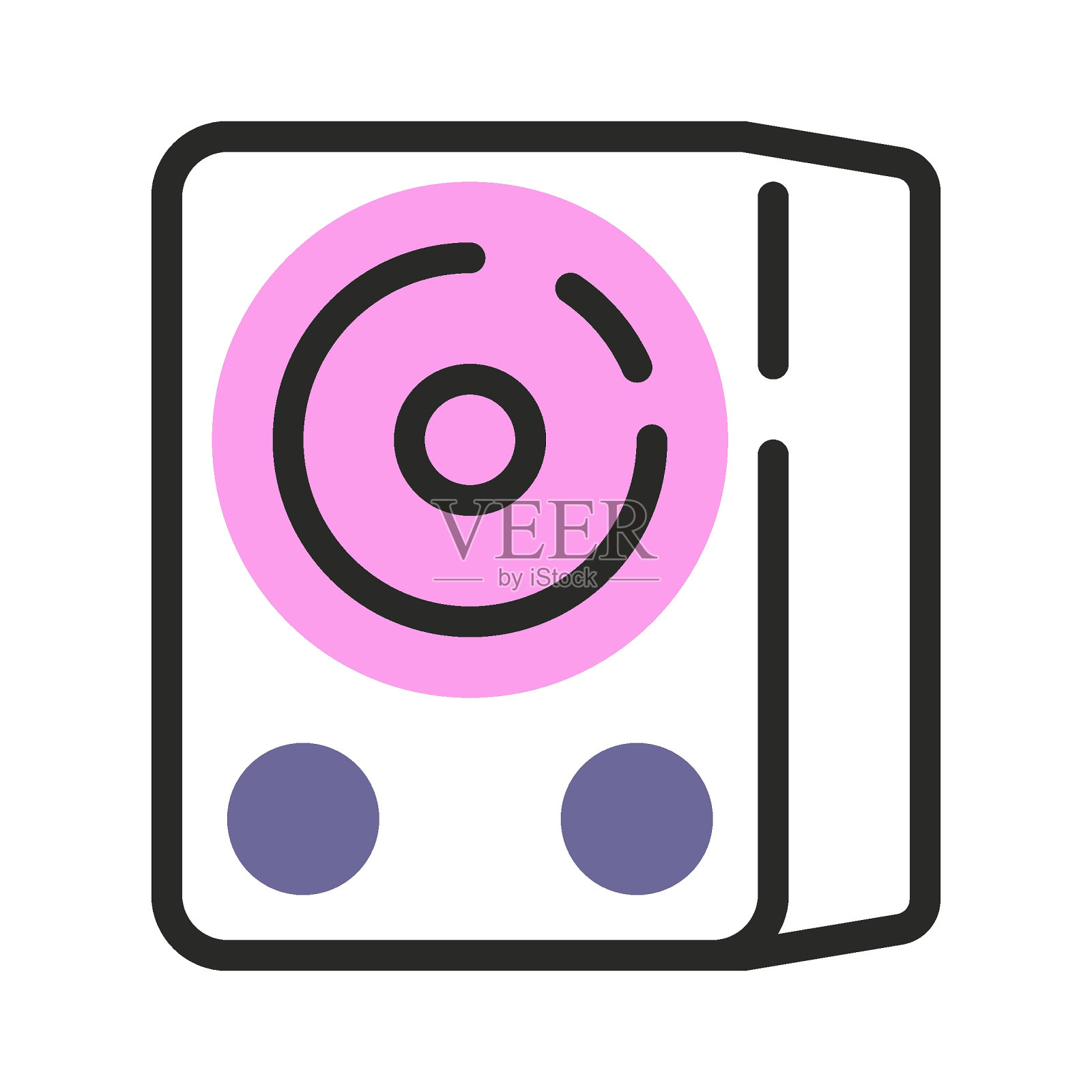 音频扬声器线路图标插画图片素材