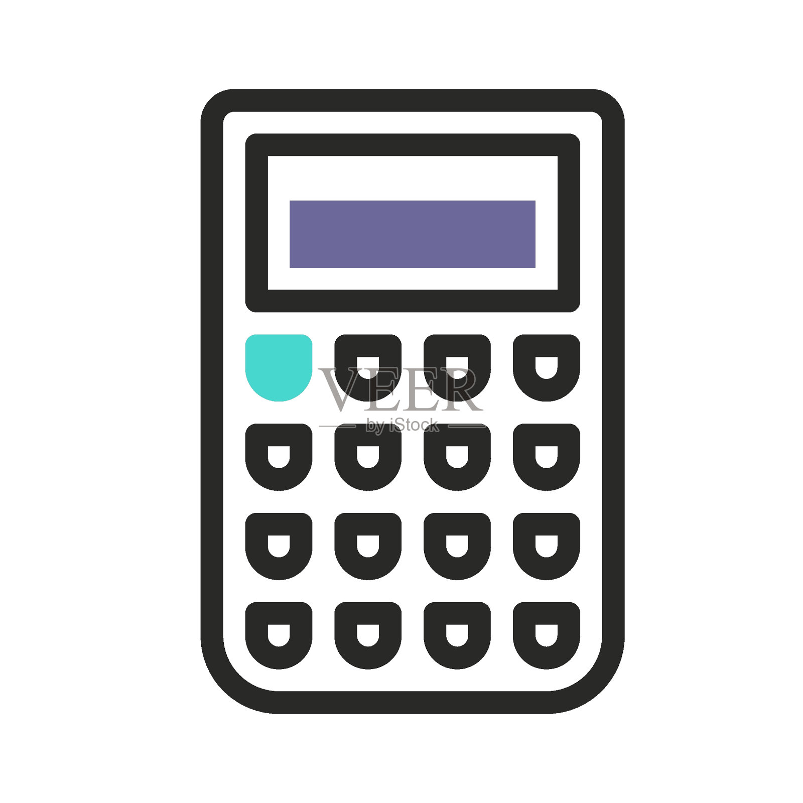 计算器线图标插画图片素材