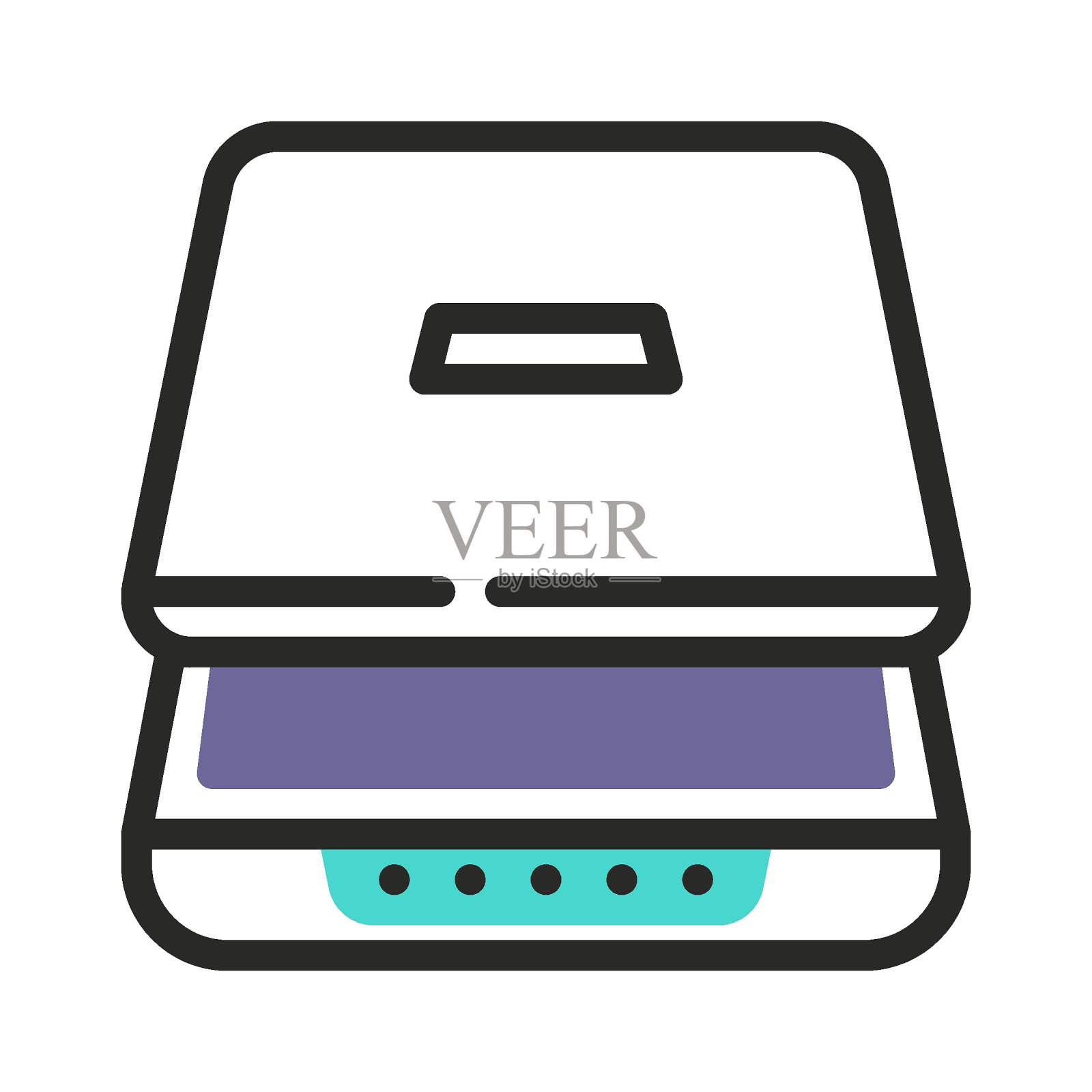 文档扫描器行图标插画图片素材