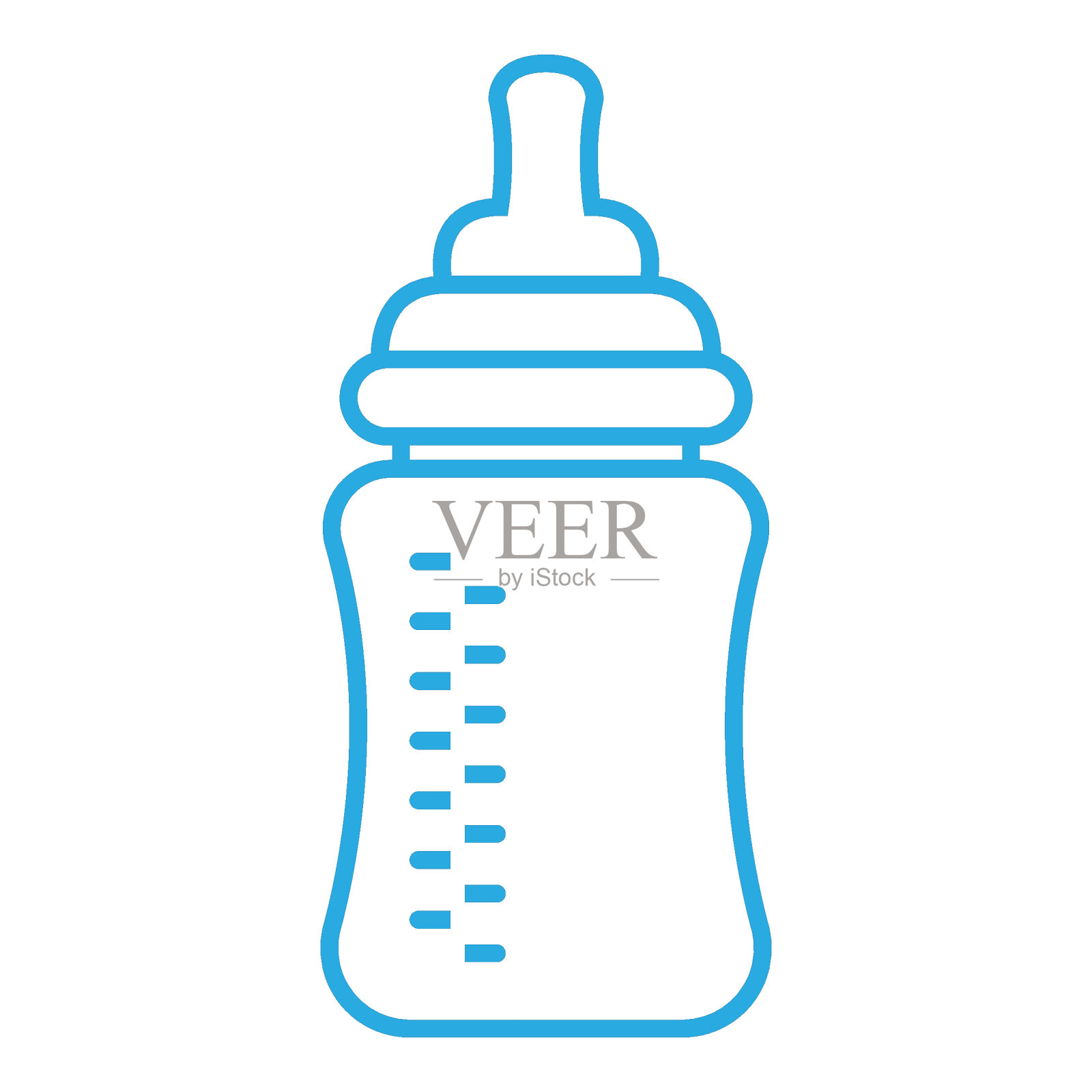 奶嘴奶瓶图标设计插画图片素材