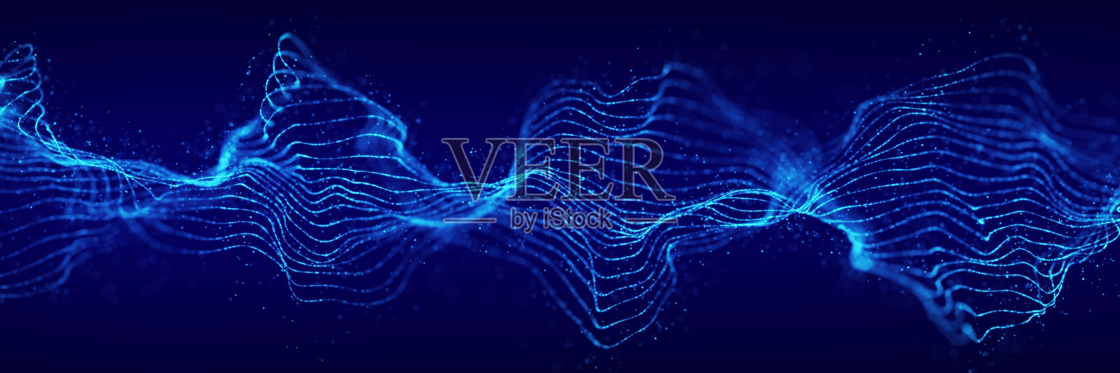 未来动态旋涡数字波。抽象纳米技术流动。科学背景概念。3 d渲染。照片摄影图片