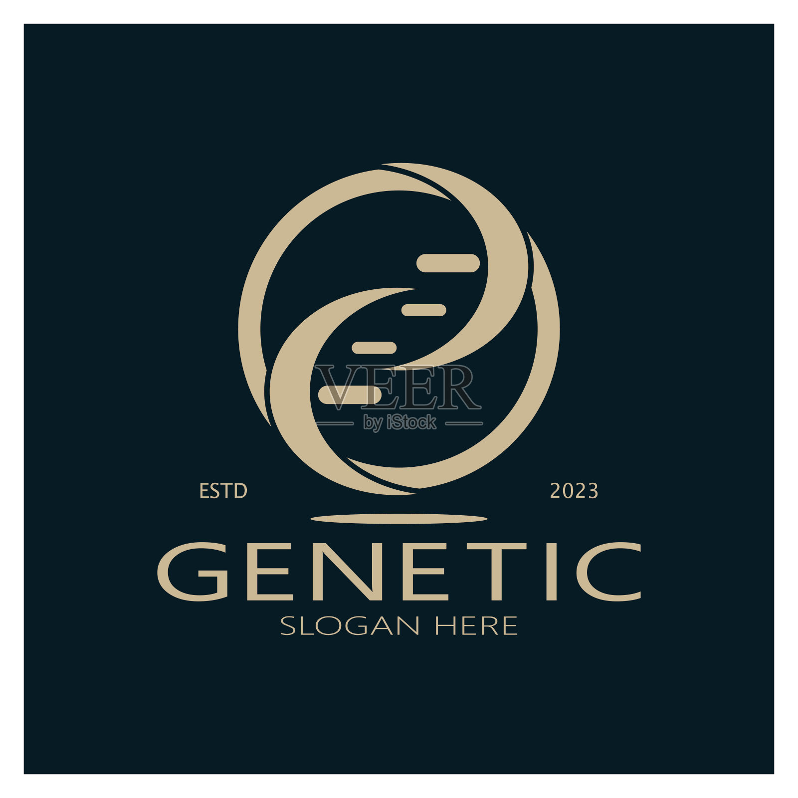 DNA矢量标志设计模板。现代医学标志。实验室科学图标符号。色彩斑斓的药理学符号载体插画图片素材