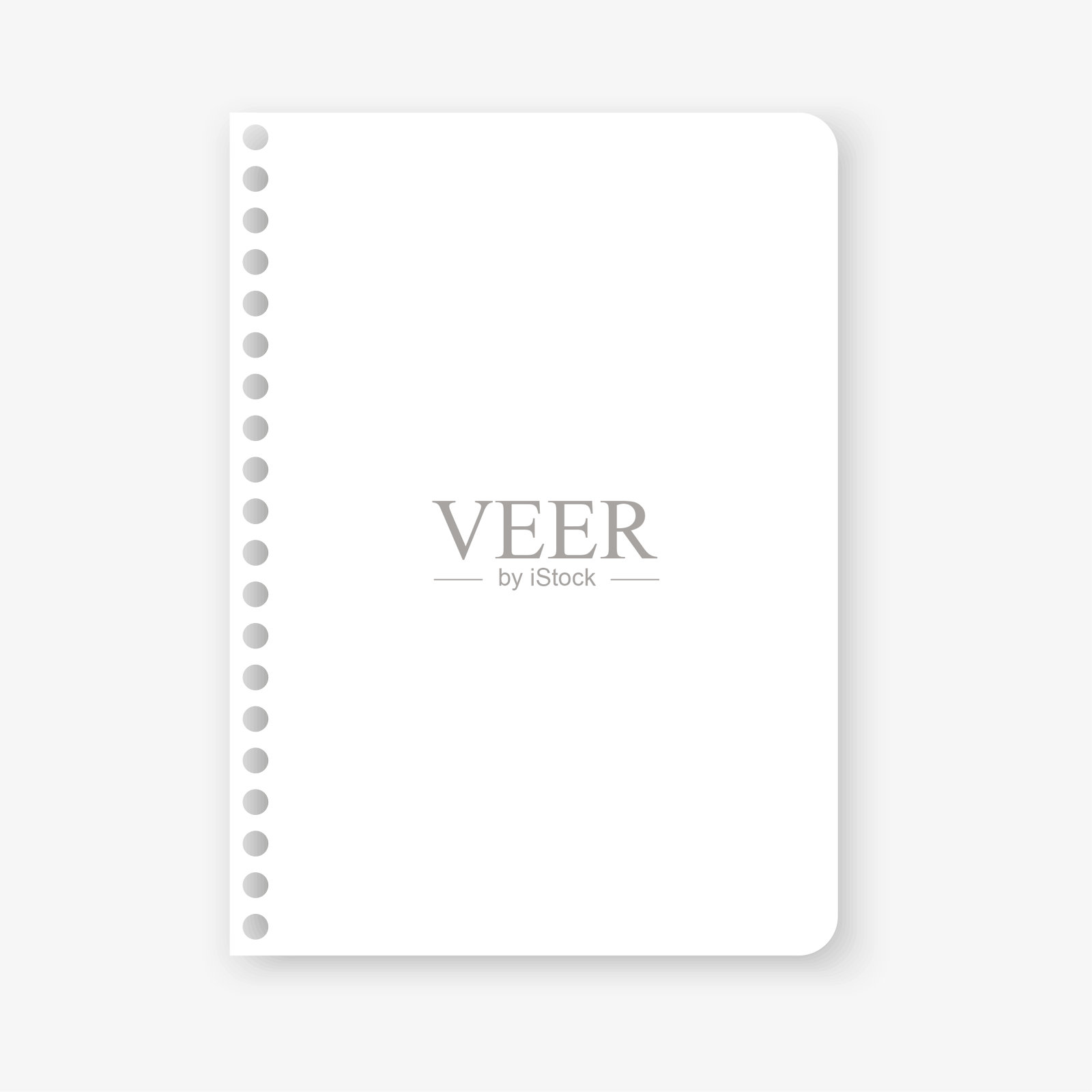 空白逼真的螺旋记事本笔记本隔离。矢量插图。插画图片素材