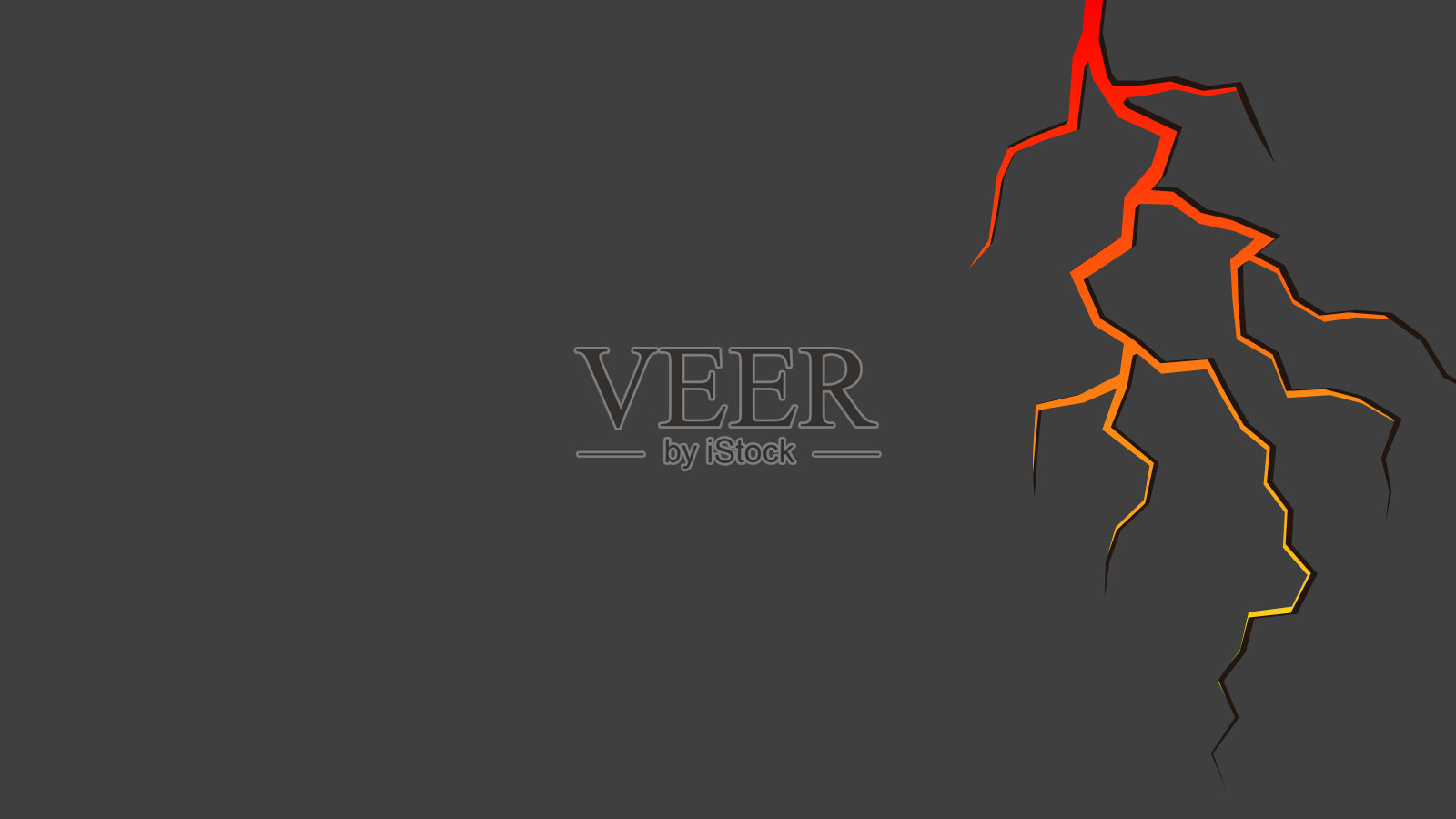 矢量黑色背景与裂缝和红色熔岩内部。插画图片素材