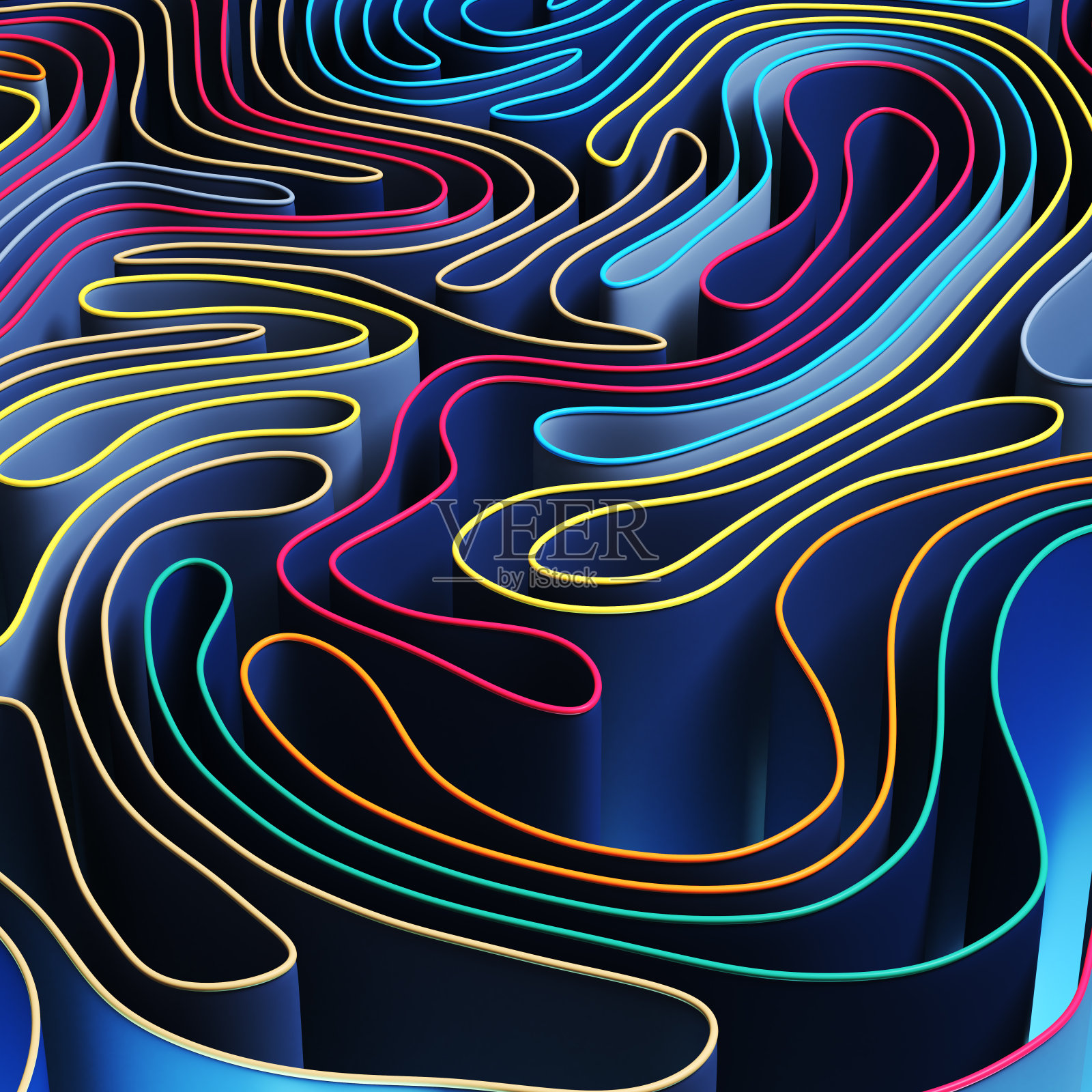 三维波型背景照片摄影图片