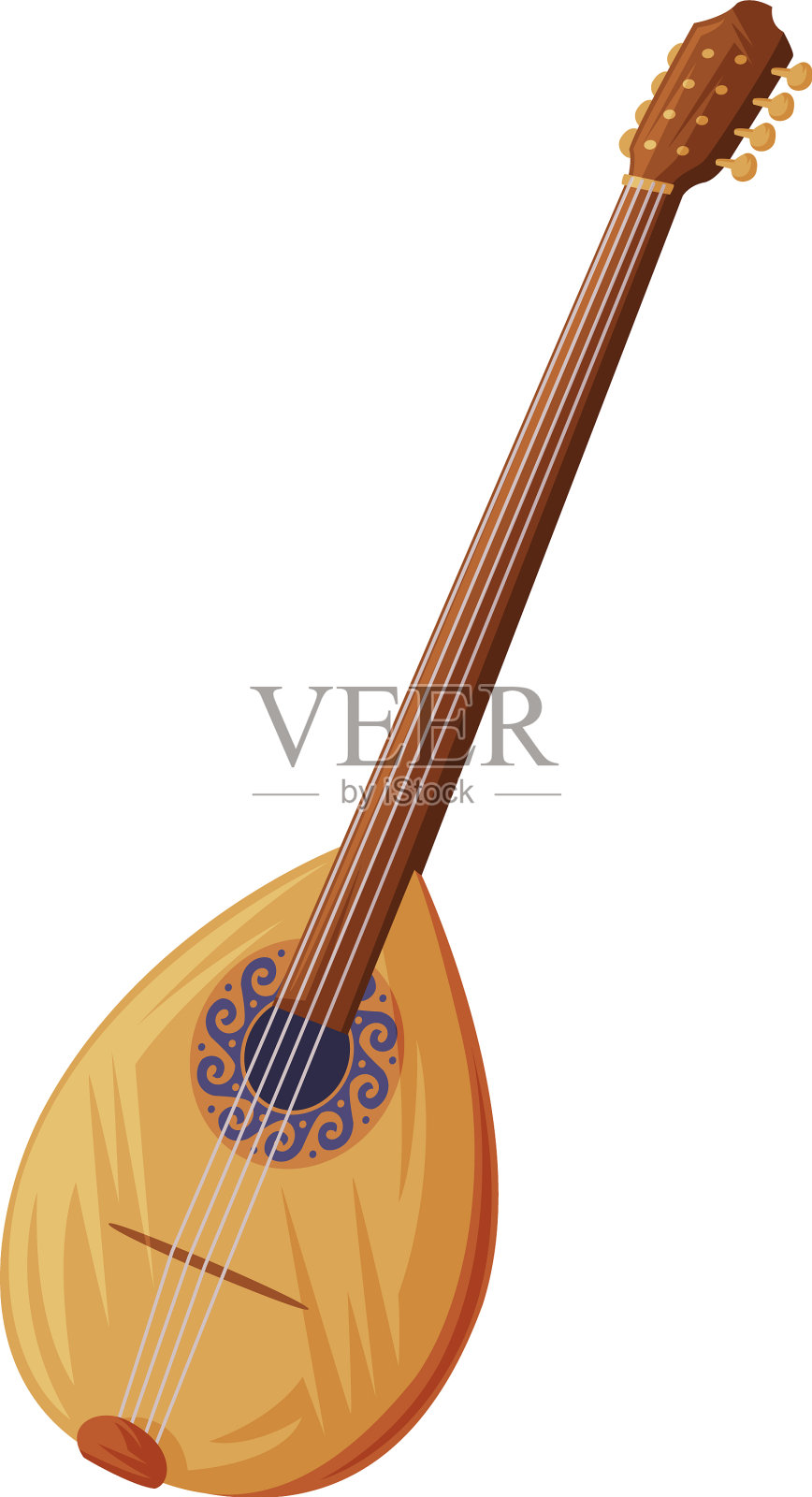 希腊布祖基弦乐器设计元素图片