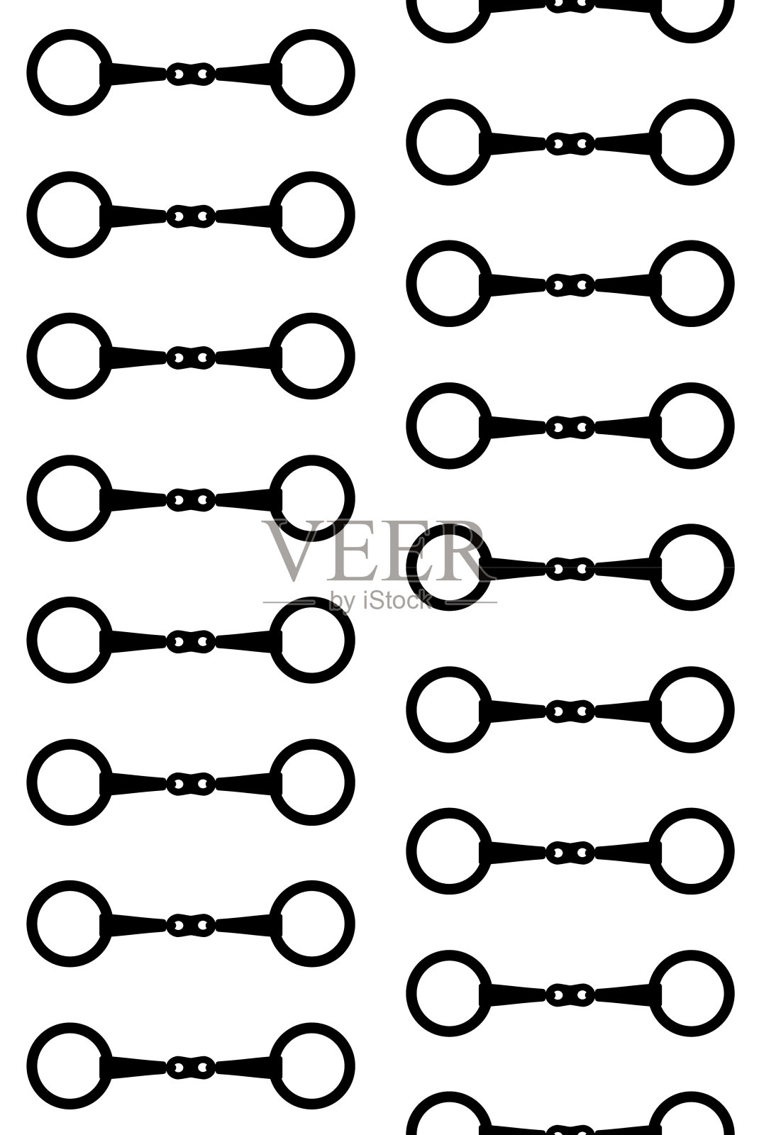 矢量无缝模式的平马马术钻头插画图片素材