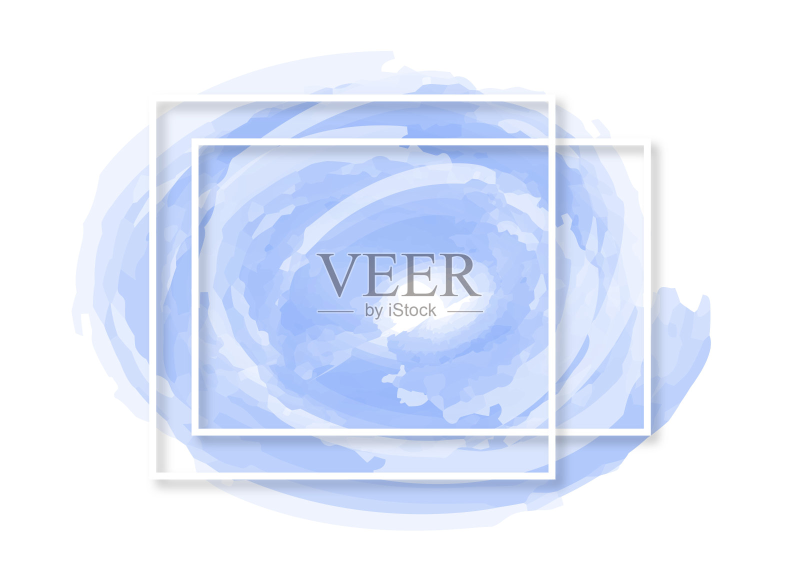 水彩框架在深蓝色的颜色插画图片素材