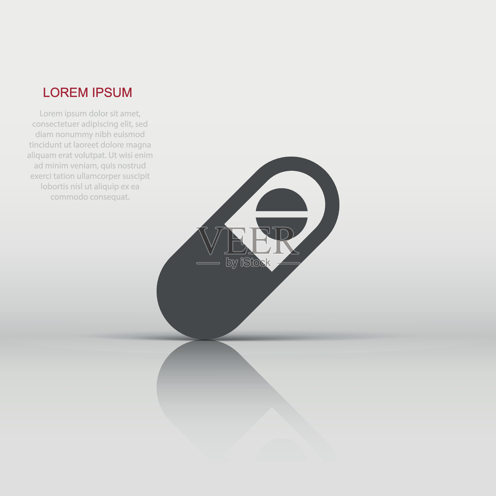 胶囊药片矢量图标在平面风格。白色孤立背景的药物插图。胶囊和药物概念。插画图片素材