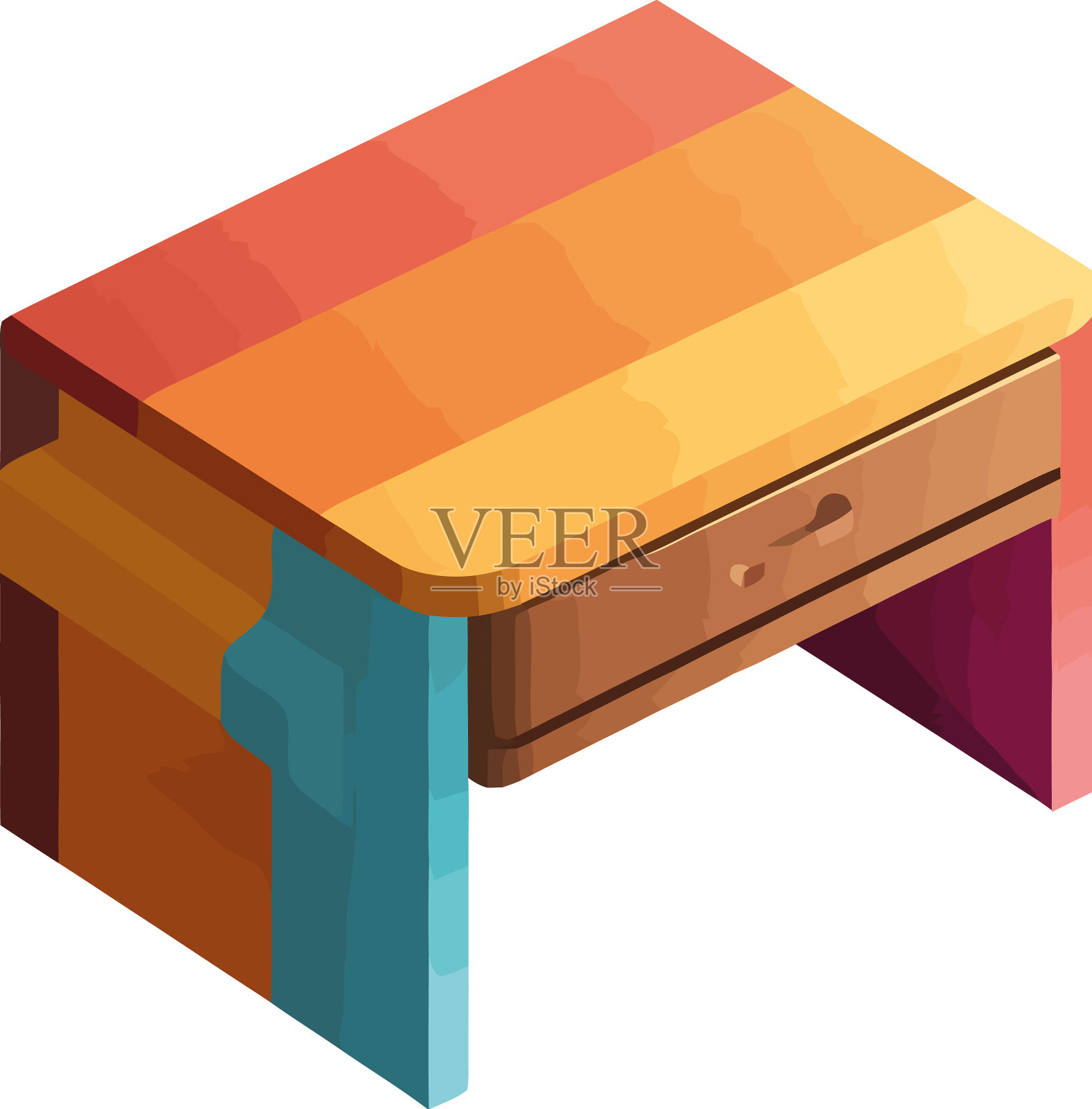 木制抽屉家居装饰插画图片素材