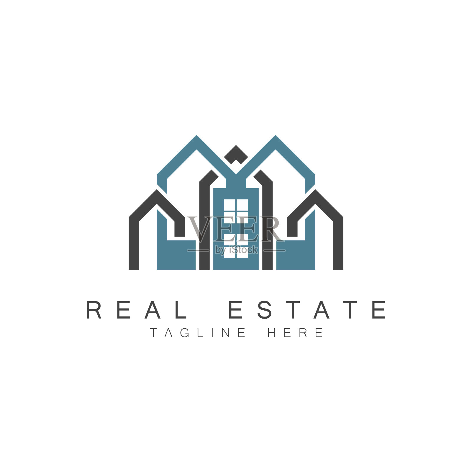 房地产企业标志矢量插图设计插画图片素材