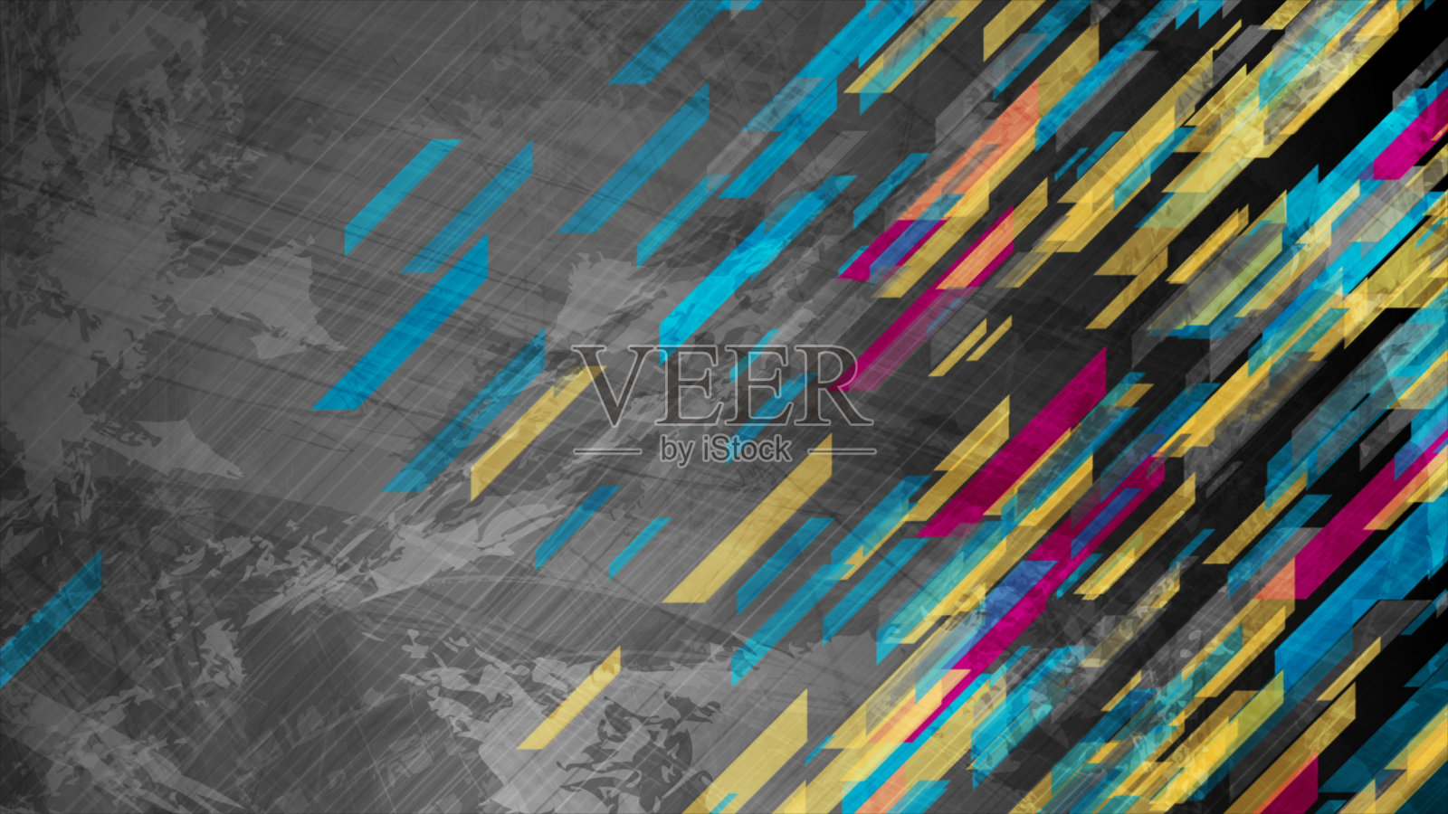 彩色几何形状的抽象垃圾公司背景插画图片素材