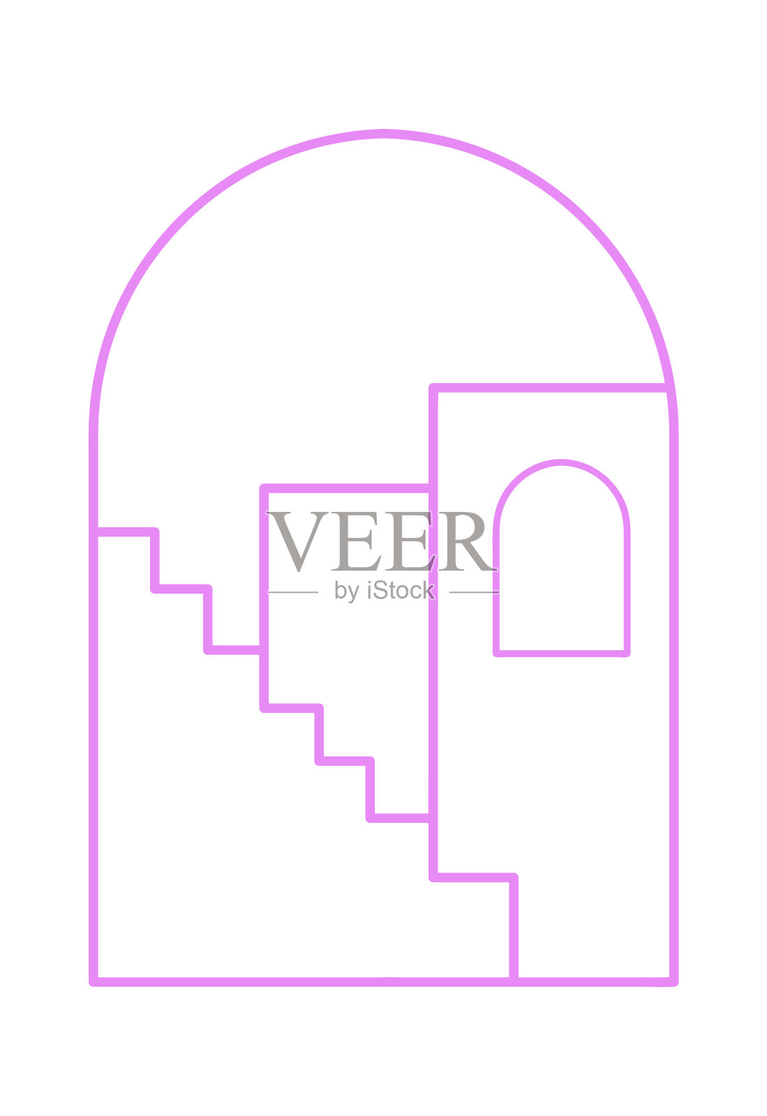 线形建筑插画图片素材