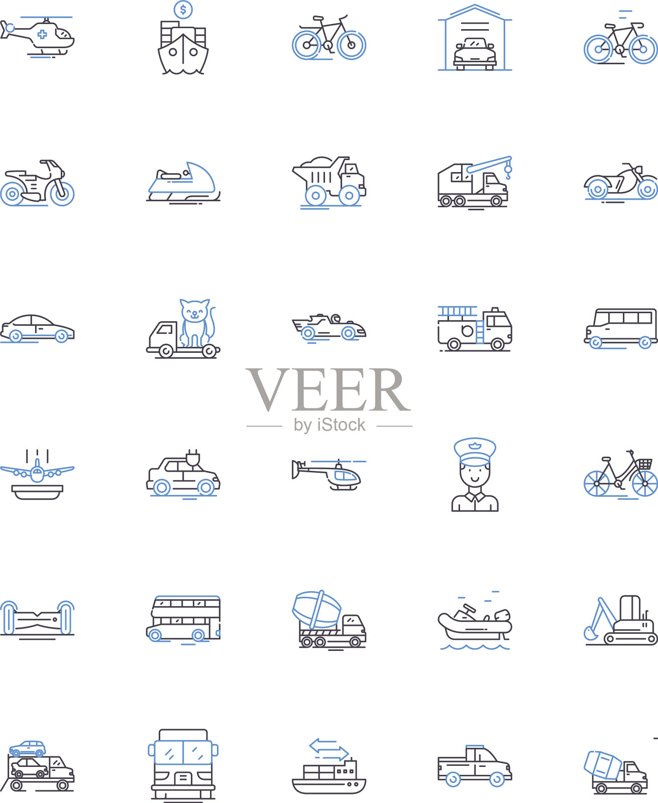 运输线路图标集合运输图标素材