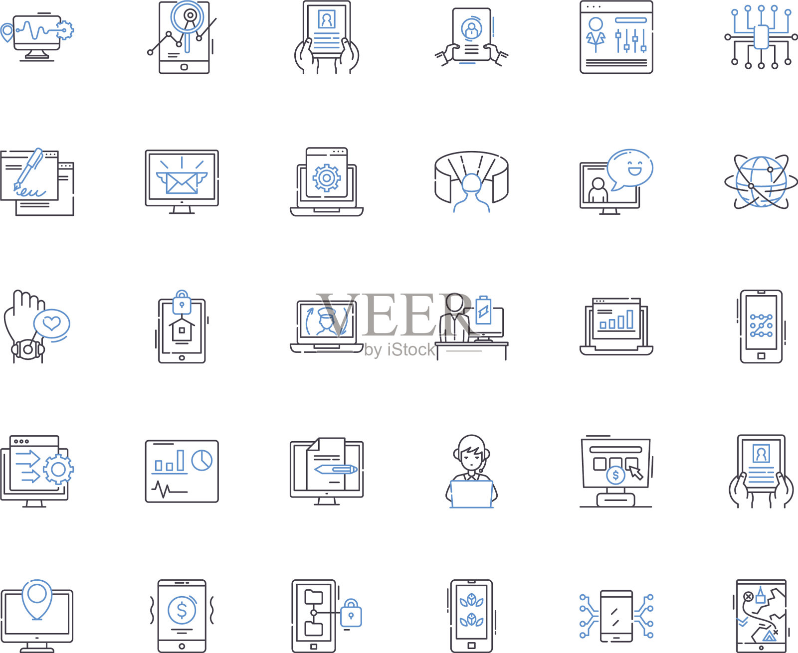电子线路图标采集电路图标素材