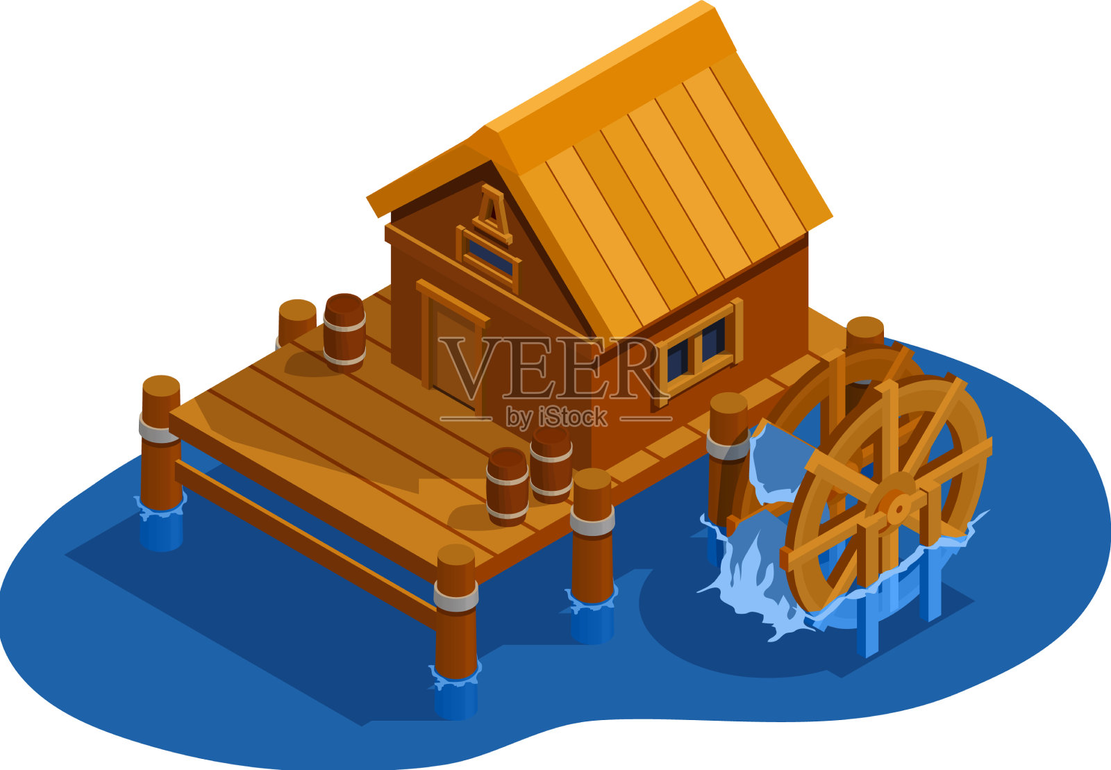 等距水磨机设计元素图片