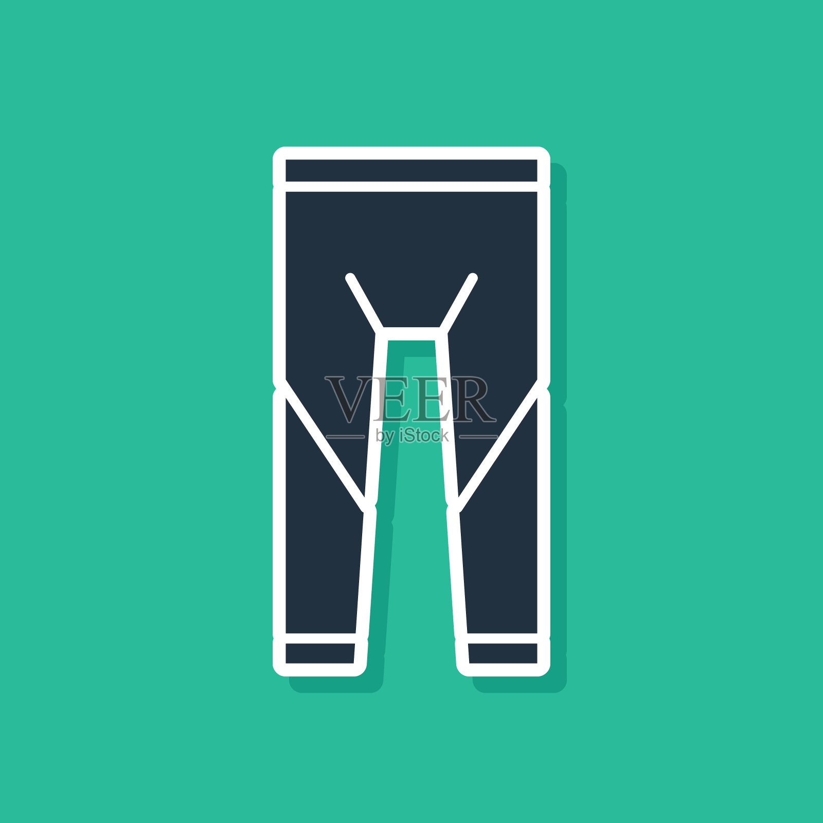 蓝色潜水服的水肺潜水图标孤立的绿色背景。水下潜水设备。向量插画图片素材