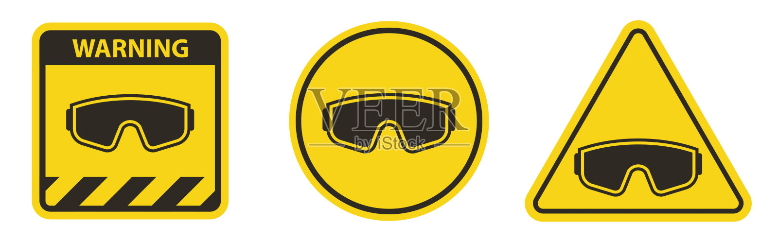 眼睛保护要求白色背景标志插画图片素材