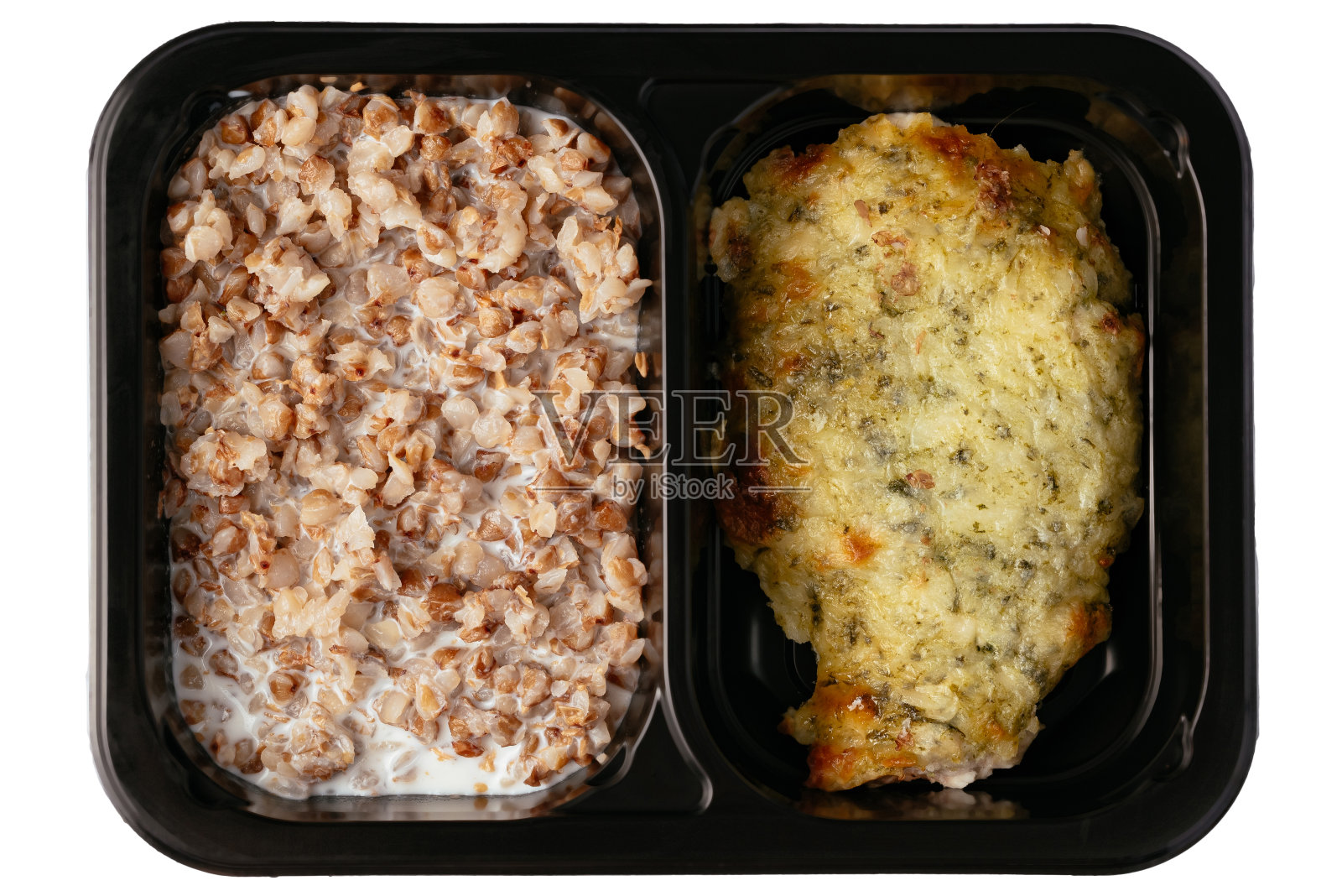 适当的营养在白色背景的盒子上照片摄影图片