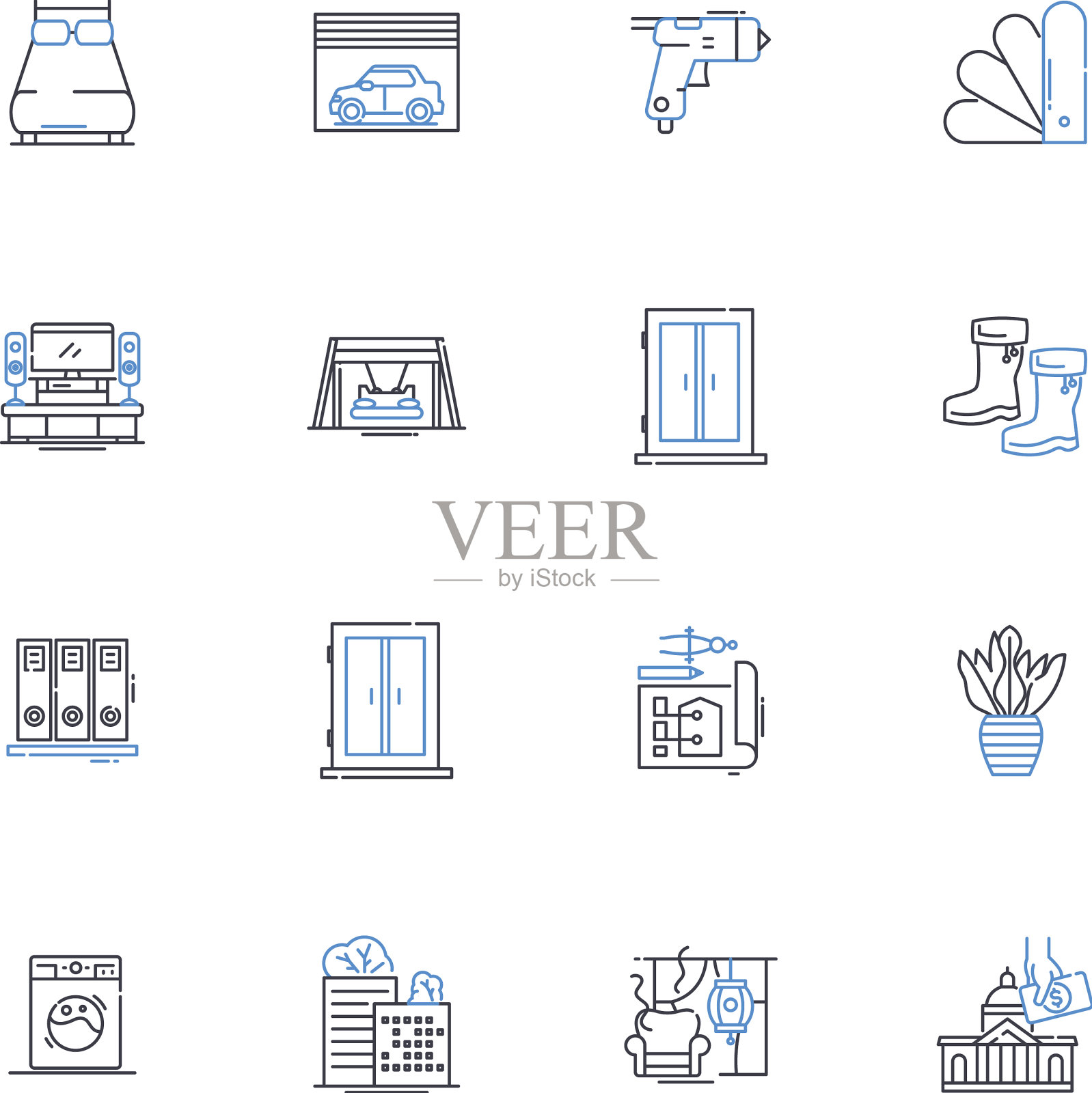 政治竞选路线图标收集选举图标素材