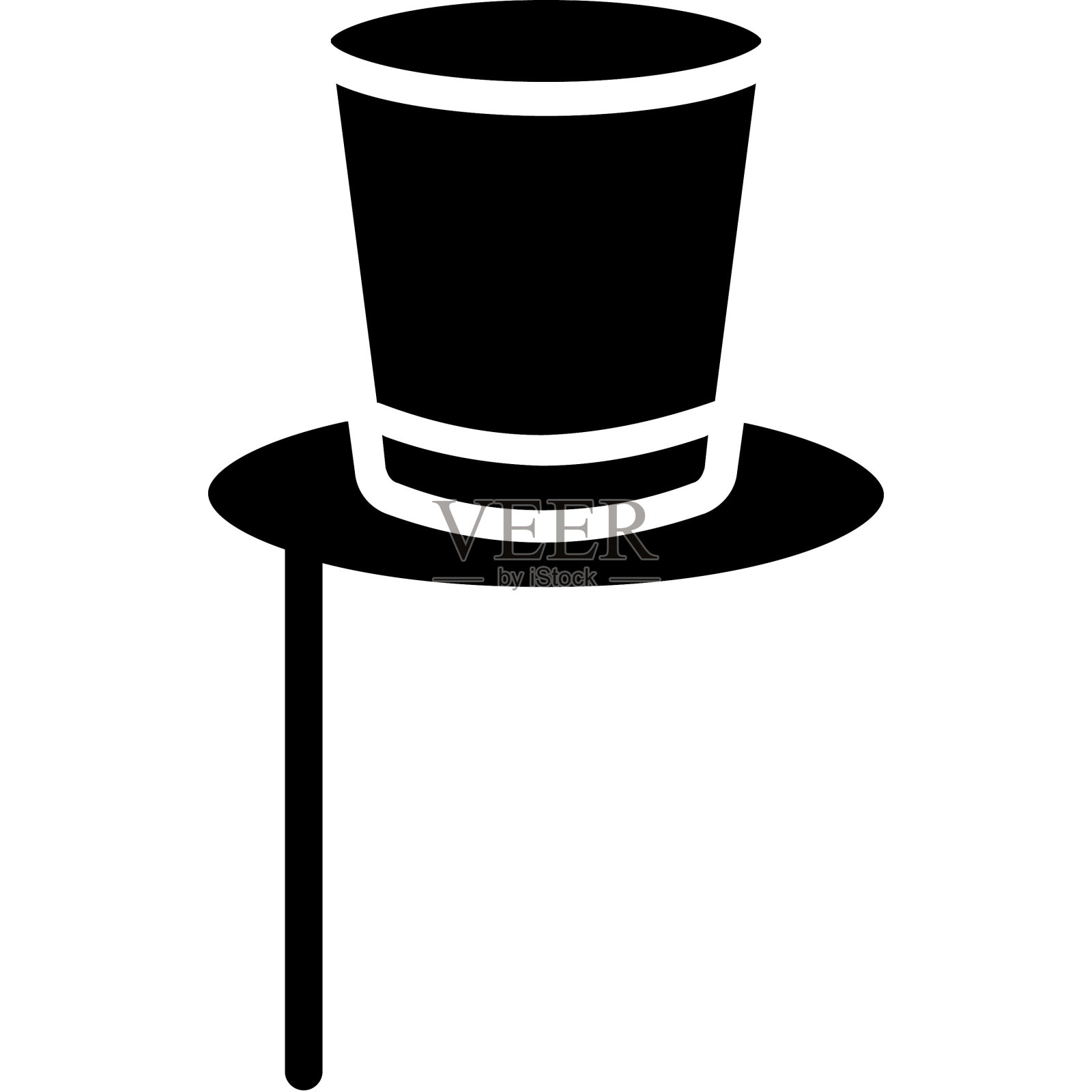 帽子设计，装饰帽子矢量图标，可以很容易地编辑插画图片素材