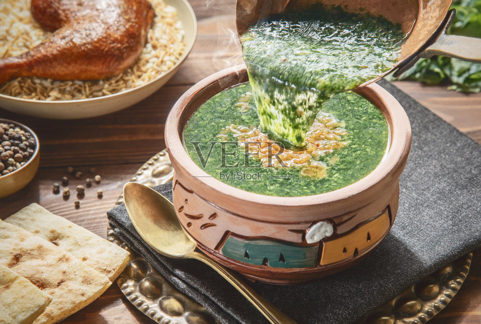 东方食品Mulukhyia照片摄影图片