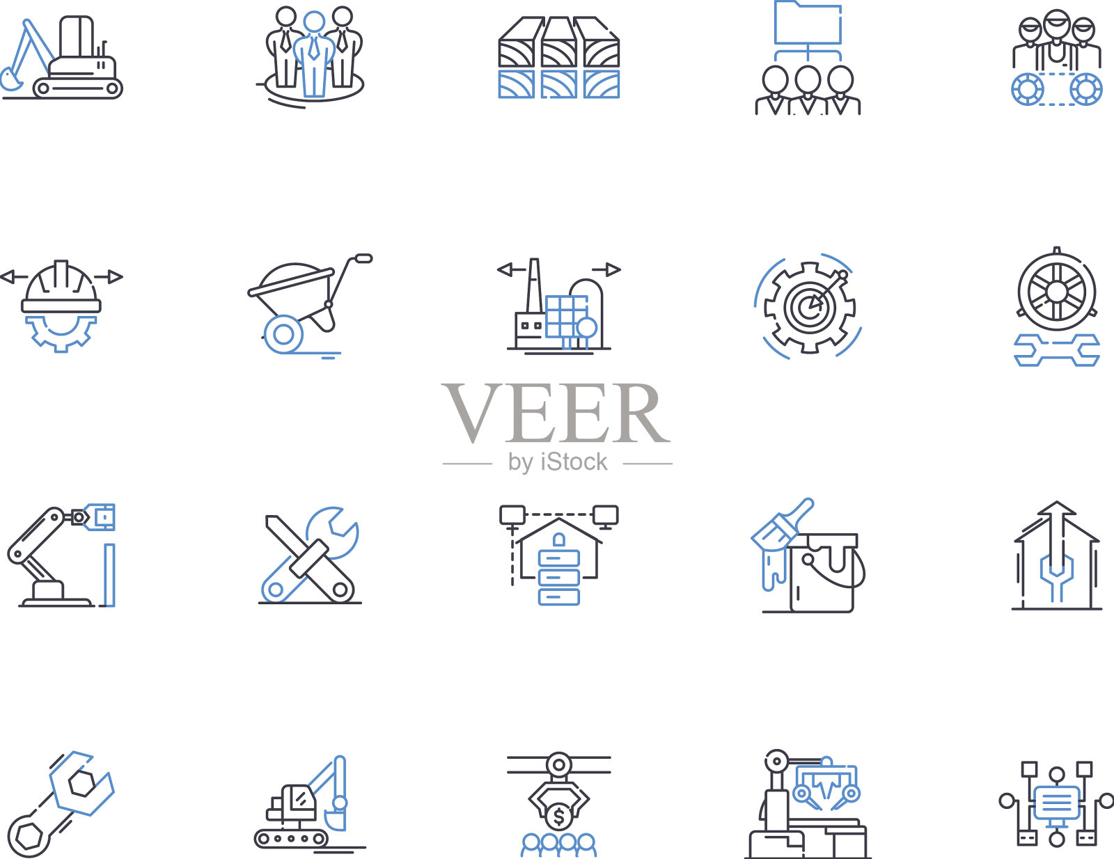 制造枢纽线图标集合图标素材